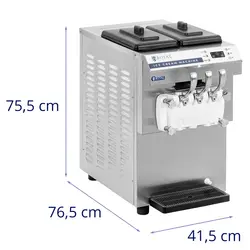 Soft Serve Ice Cream Machine - 1350 W - 16 l/h - LED - 3 flavours - Royal Catering