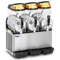 Mașină de slush - 3 x 12 L - iluminare LED - panou de control digital - Royal Catering