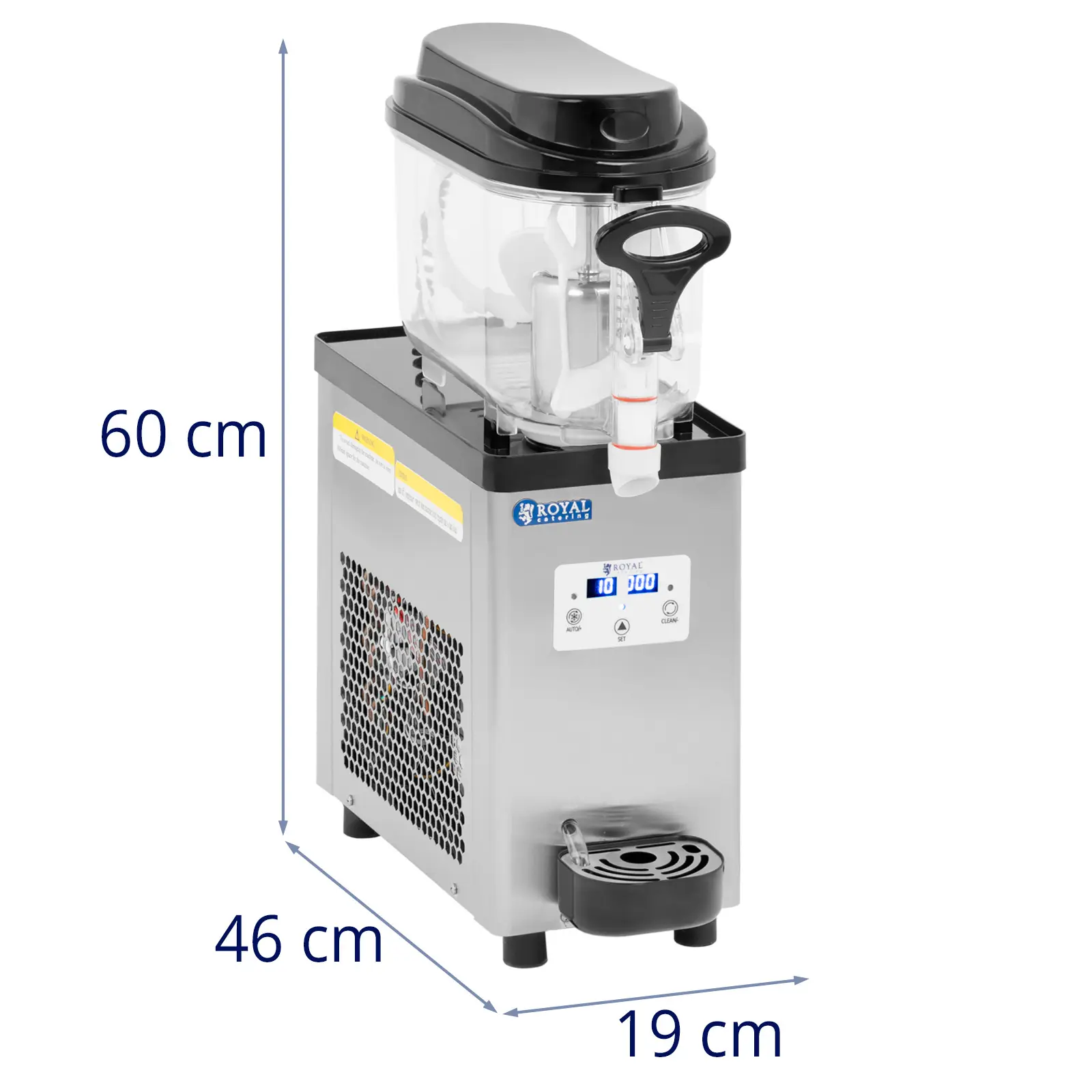 Výrobník ledové tříště - 6 l - digitální ovládací panel - Royal Catering (Počet nádob: 1 Pc)