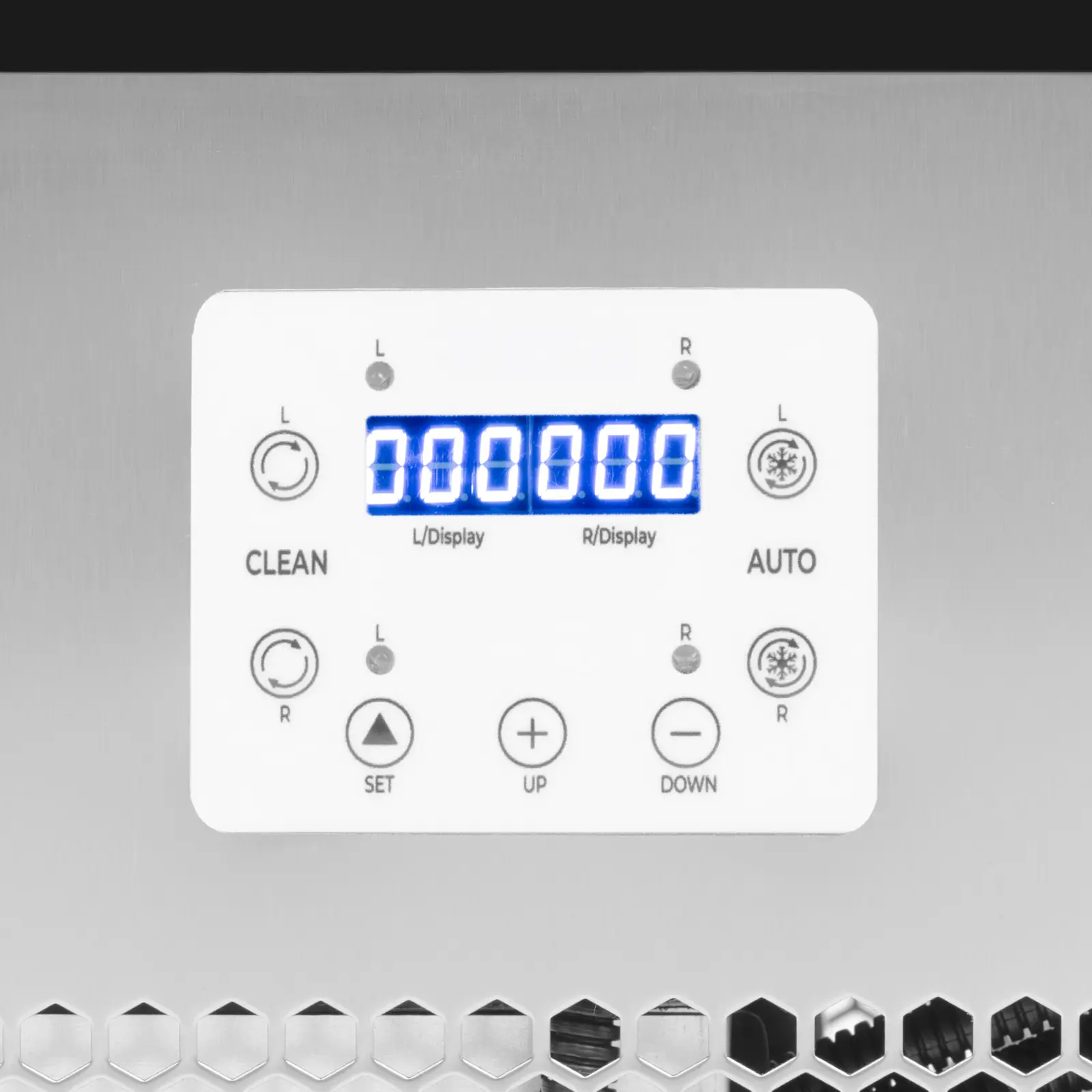 B-zboží Výrobník ledové tříště - 2 x 6 l - digitální ovládací panel - Royal Catering (Napájecí kabel: 1.5 m)