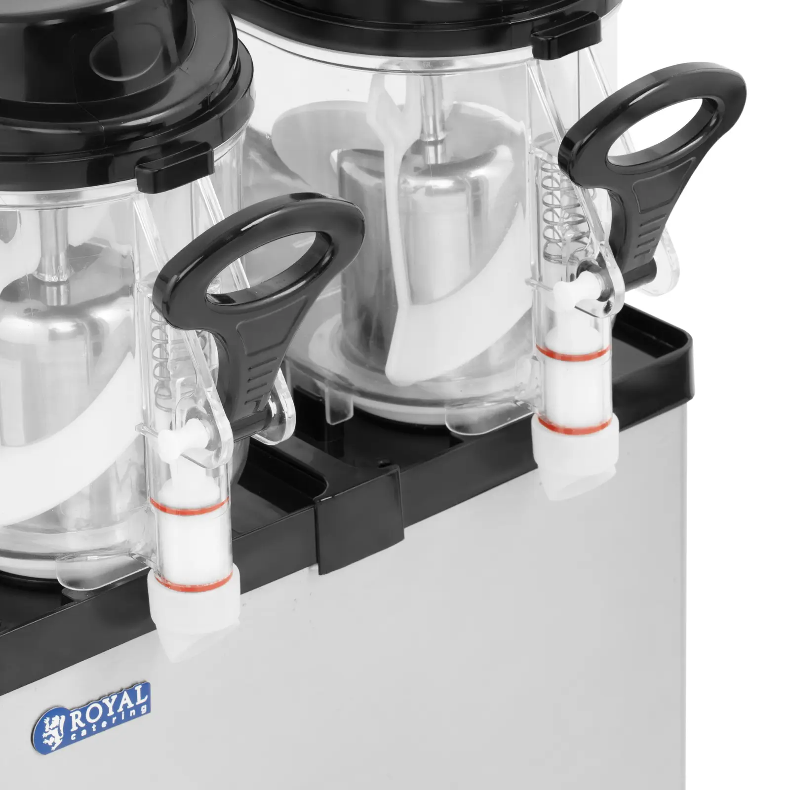 B-zboží Výrobník ledové tříště - 2 x 6 l - digitální ovládací panel - Royal Catering (Protiskluzové nožky: Ano)