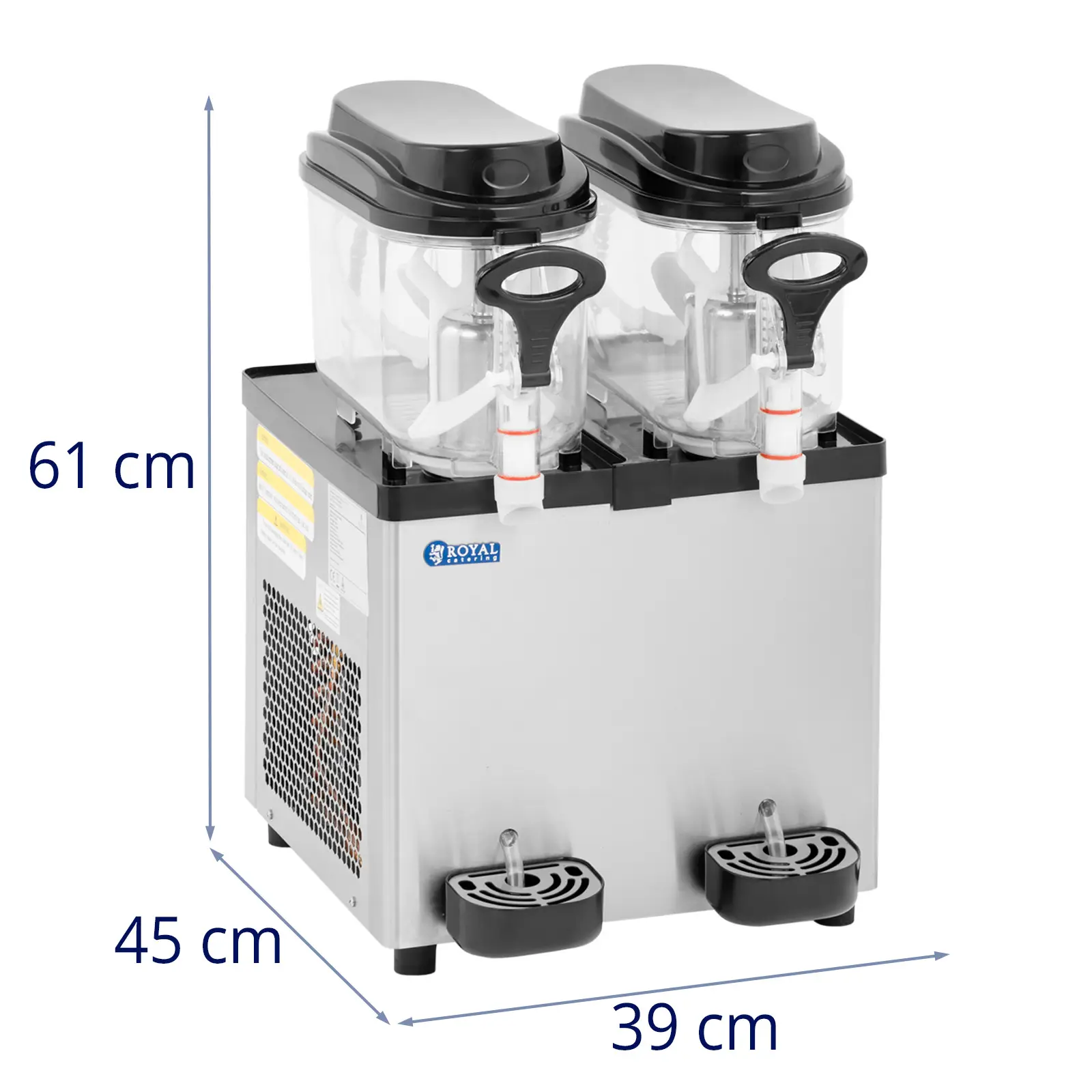 B-zboží Výrobník ledové tříště - 2 x 6 l - digitální ovládací panel - Royal Catering (Počet nádob: 2 Pc)