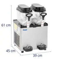 Slush ice-maskine - 2 x 6 l - digitalt kontrolpanel - Royal Catering