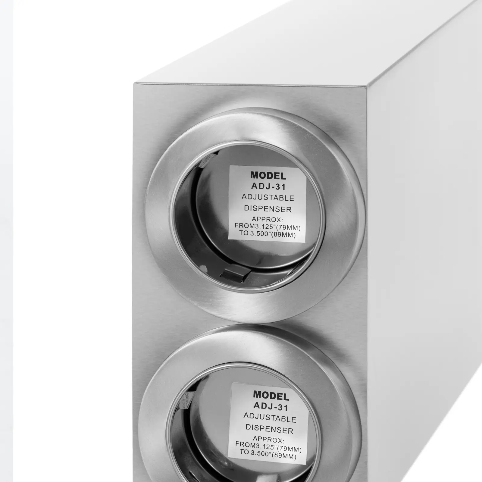 Zásobník na kelímky - dvojitý - ušlechtilá ocel - na kelímky do průměru 89 mm - Royal Catering (Gumové nožičky: Ne)