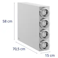 Portatazze - Quattro compartimenti - Acciaio inox - Per tazze fino a 89 cm di diametro - Royal Catering