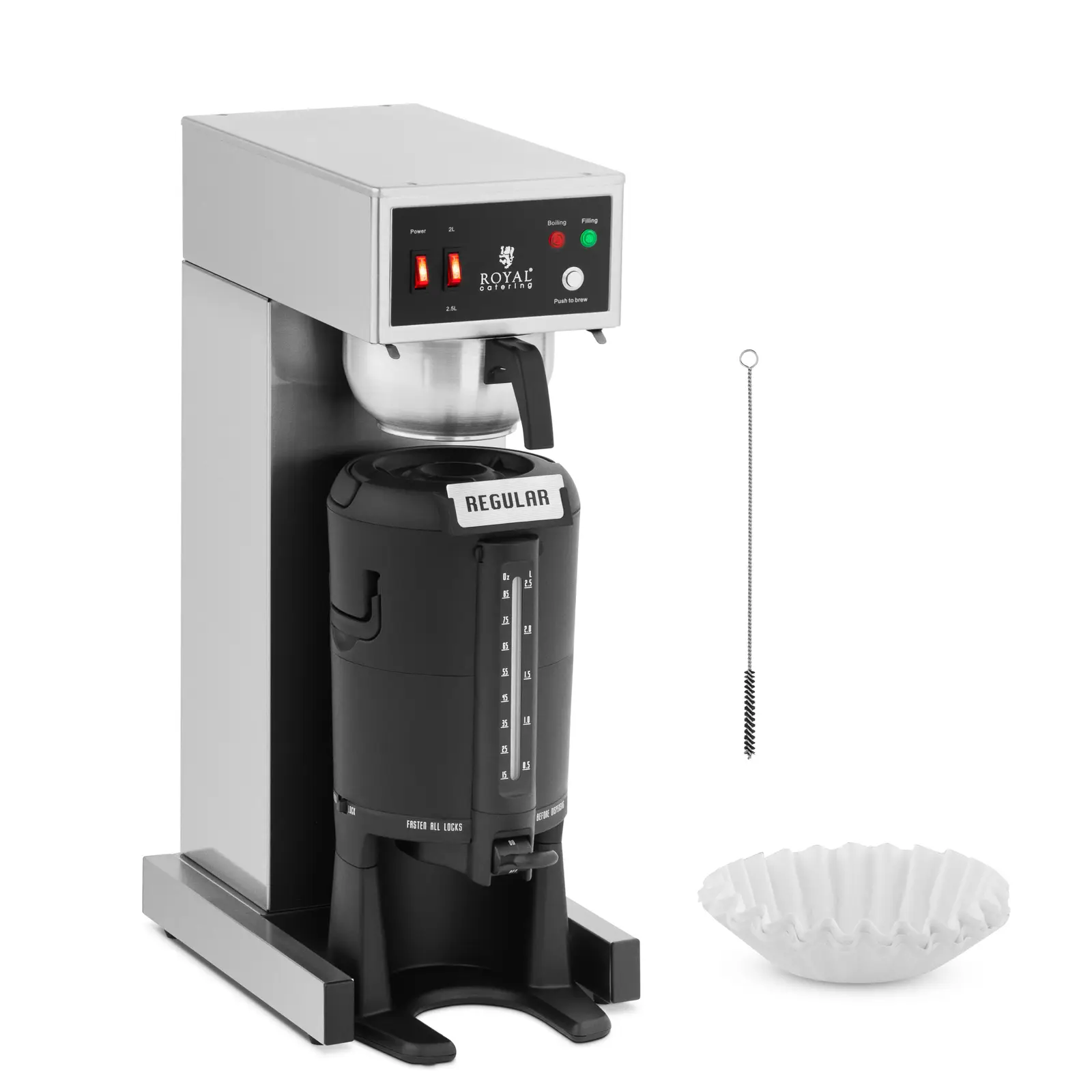 Filtravimo kavos aparatas - 2,5 l - su. Termo kolba su čiaupu