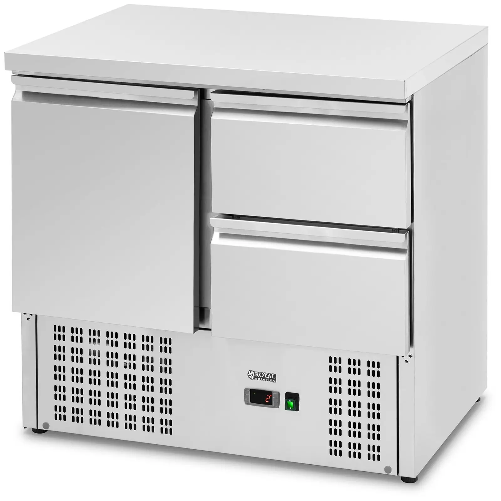 Frigider Saladette - 230 L - 2 x GN 1/2 + compartiment - 90 x 70 cm - Royal Catering