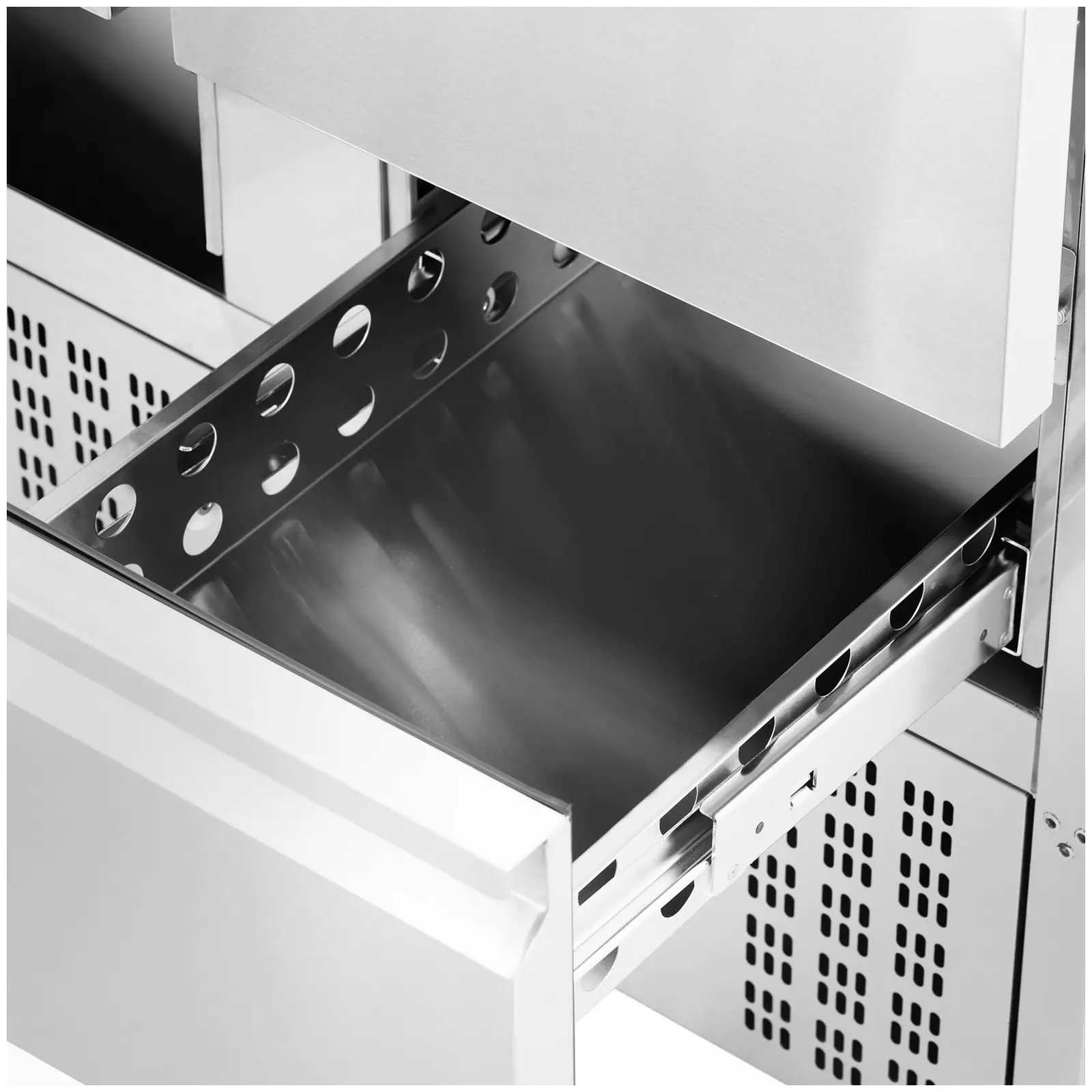 Table réfrigérée - 230 L - 2 x GN 1/2 + compartiment - 90 x 70 cm - Royal Catering (Thermostat: Oui)