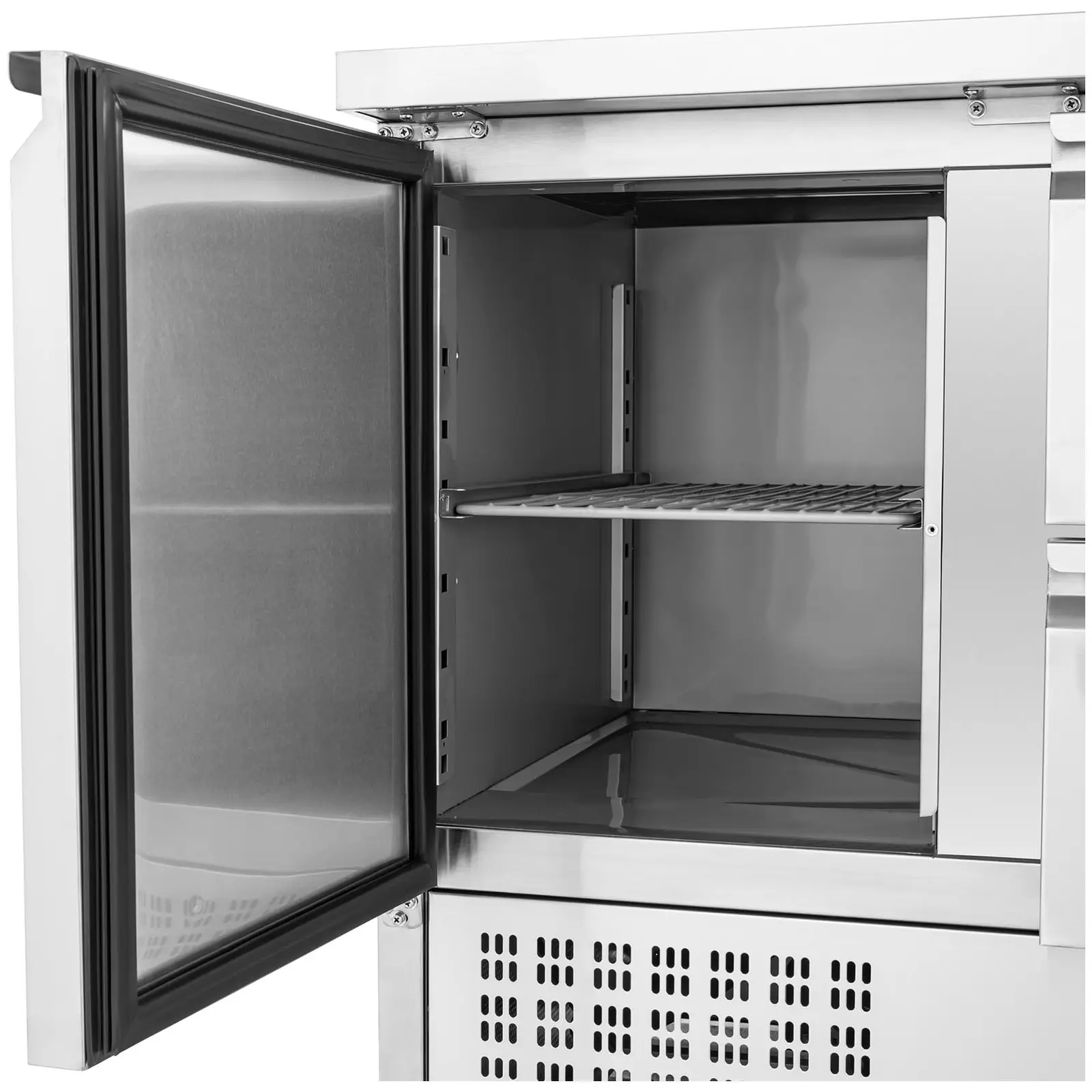 Table réfrigérée - 230 L - 2 x GN 1/2 + compartiment - 90 x 70 cm - Royal Catering (Couvercle(s) en verre: Non)