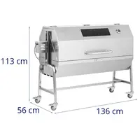 BBQ Rotisserie - with motor - 40 kg - length of grill spit: 138 cm - stainless steel - wind protection - Royal Catering