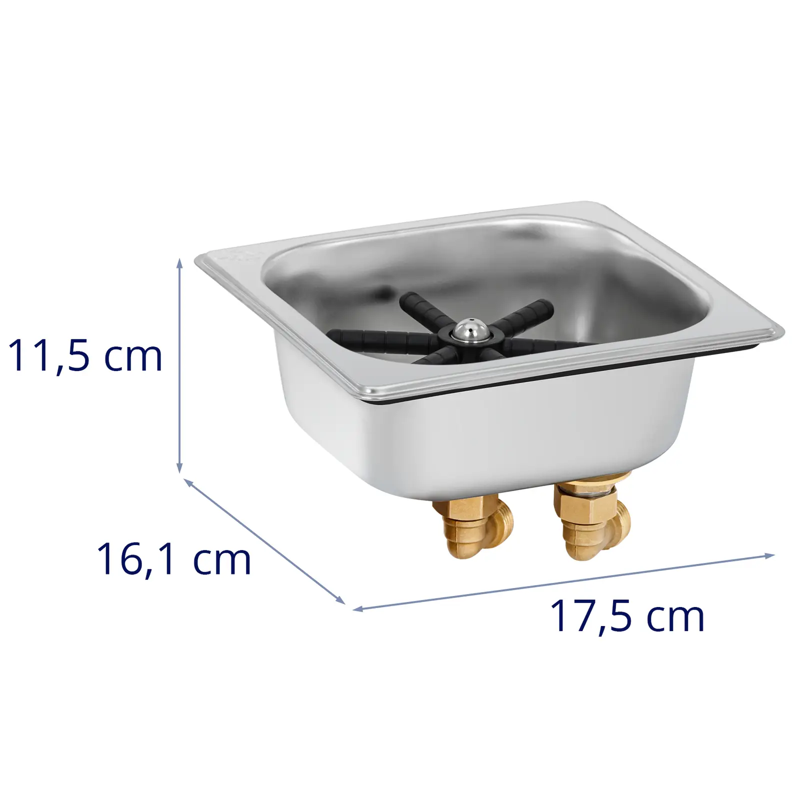 Enxaguador de copos - com lavatório - aço inoxidável / PA - Royal Catering