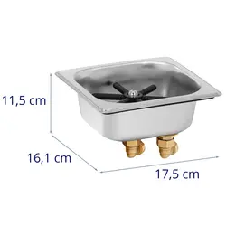 Enxaguador de copos - com lavatório - aço inoxidável / PA - Royal Catering