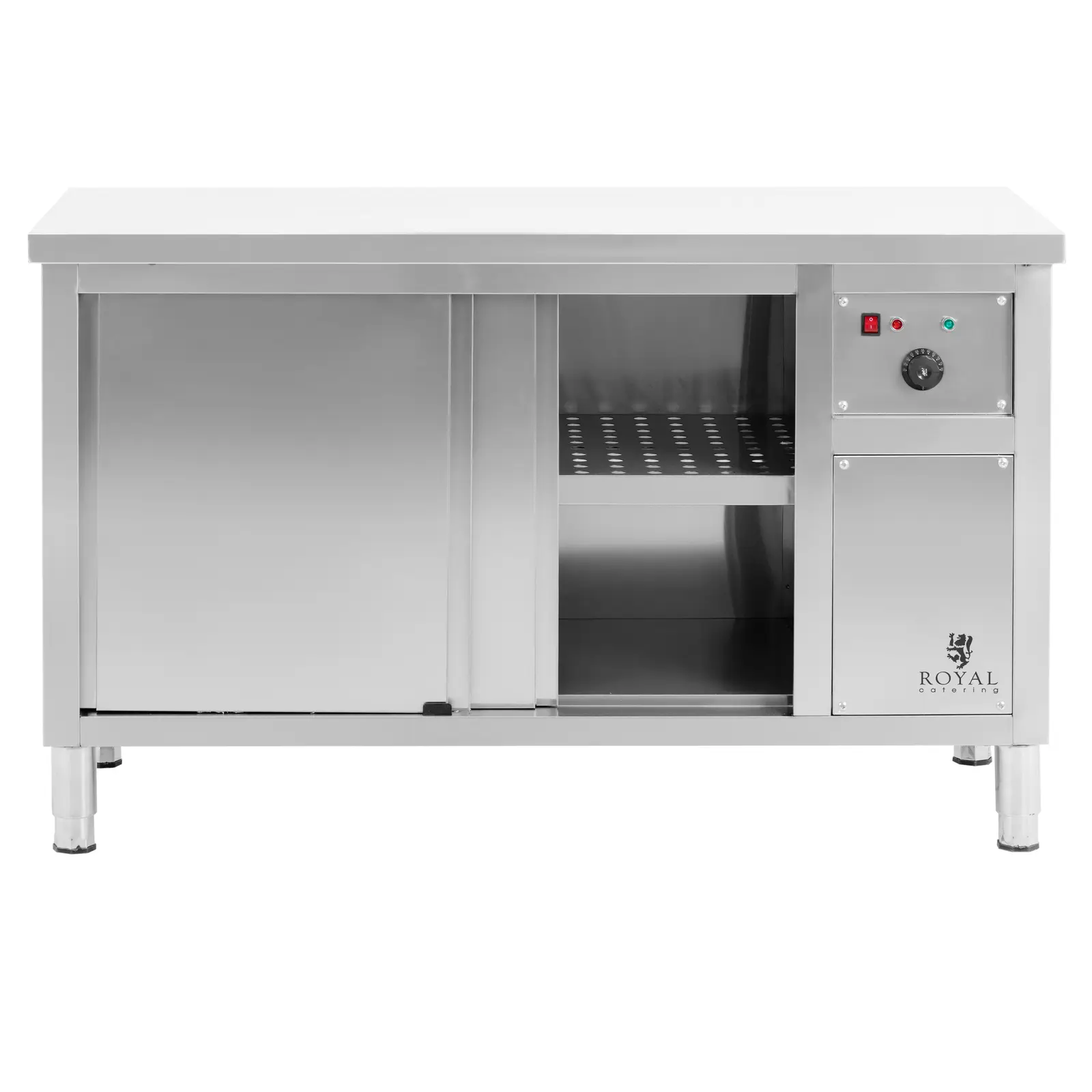 Varmeskap for mat - 140 x 60 x 85 cm - 30 til 80 °C - Royal Catering