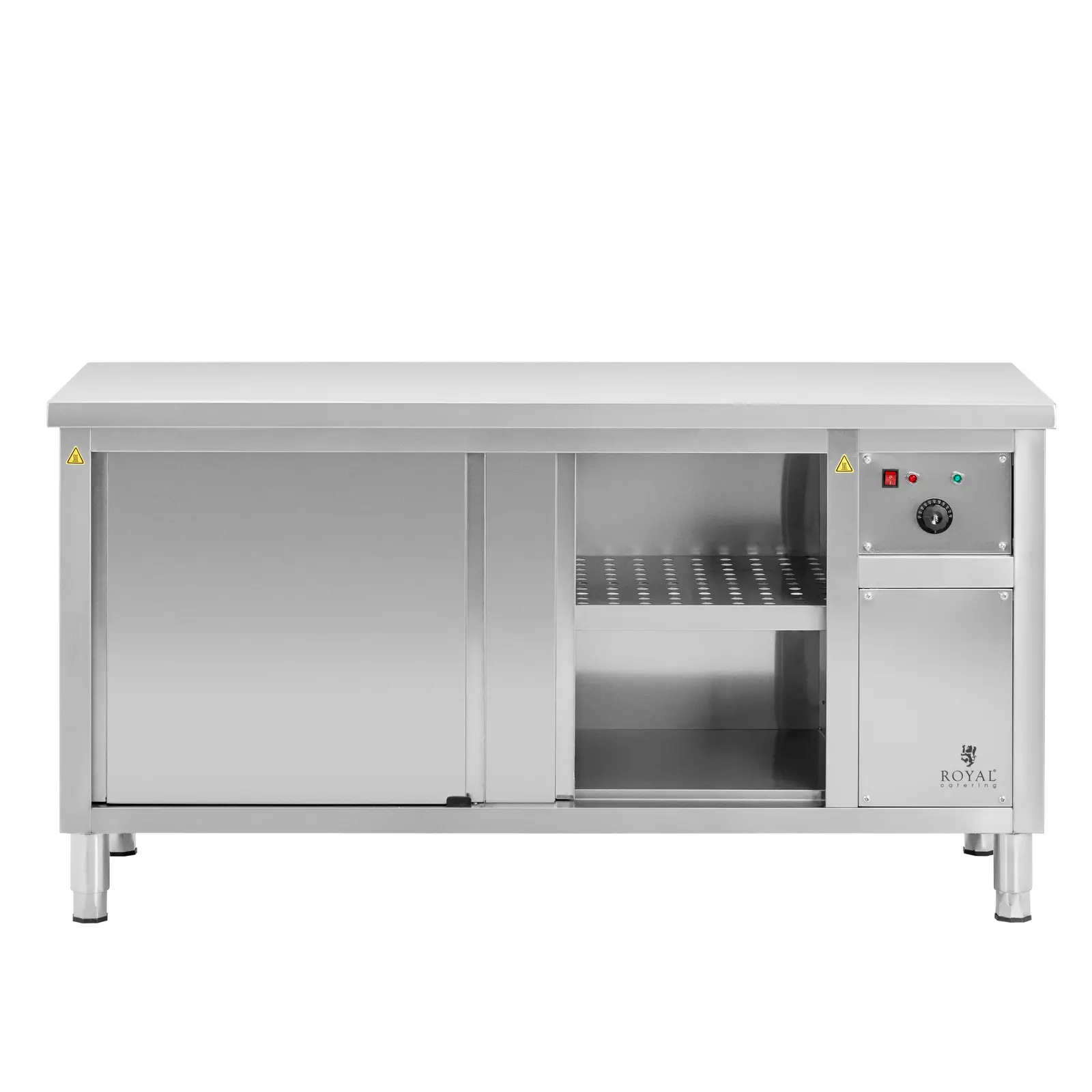 Varmeskab til mad - 160 x 60 x 85 cm - 30 til 80 °C - Royal Catering