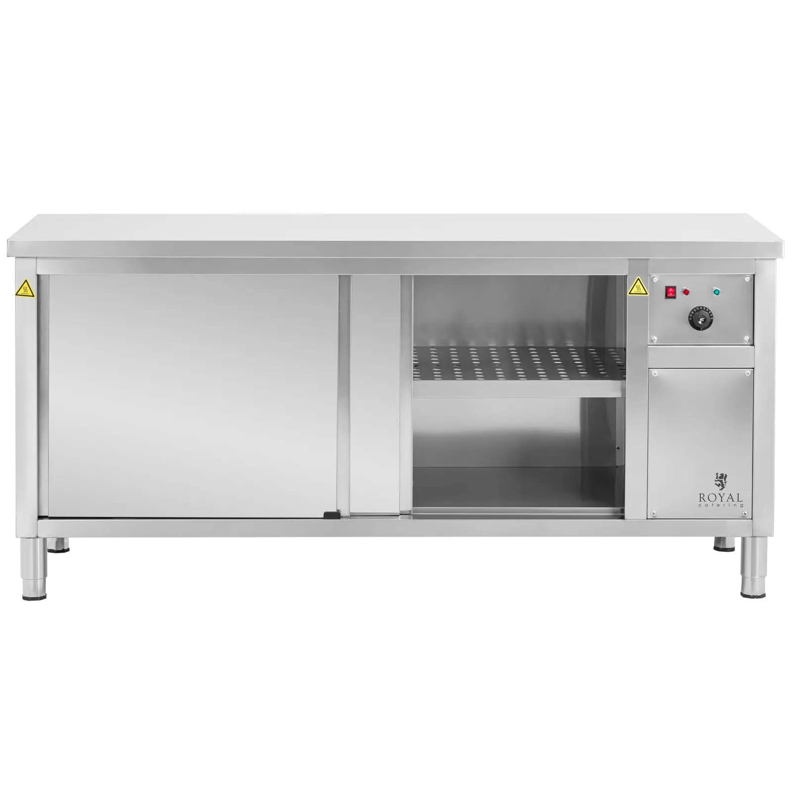 Varmeskap for mat - 180 x 60 x 85 cm - 30 til 80 °C - Royal Catering