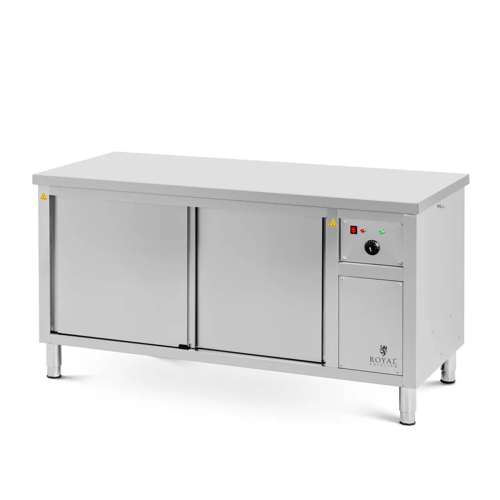 Varmeskap for mat - 160 x 70 x 85 cm - 30 til 80 °C - Royal Catering