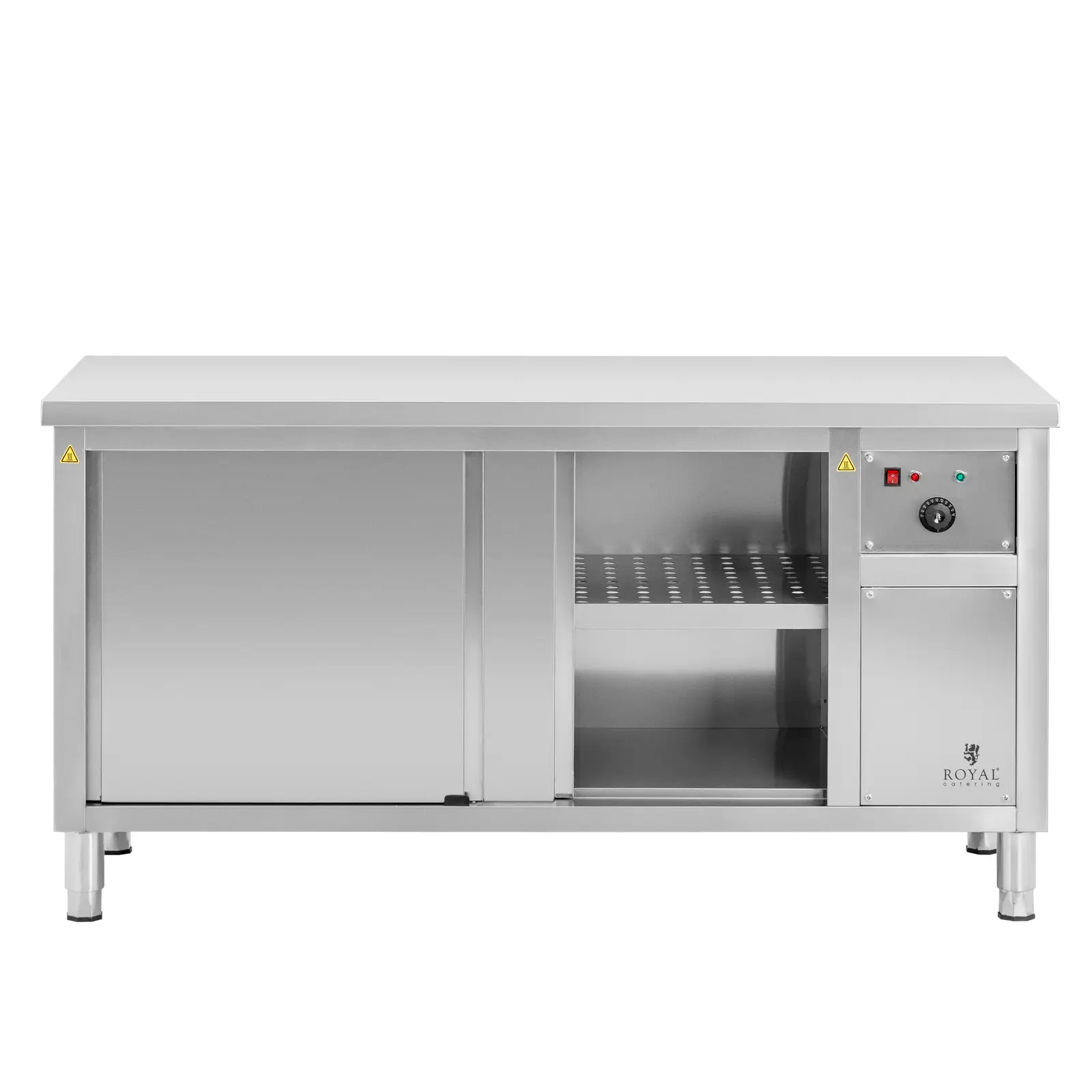 Varmeskap for mat - 160 x 70 x 85 cm - 30 til 80 °C - Royal Catering