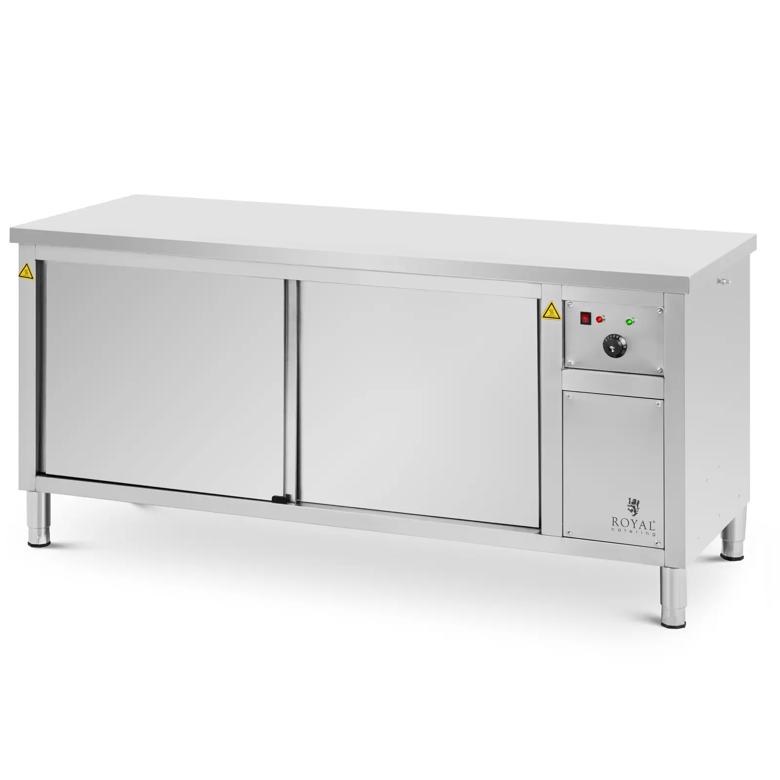 Varmeskap for mat - 180 x 70 x 85 cm - 30 til 80 °C - Royal Catering