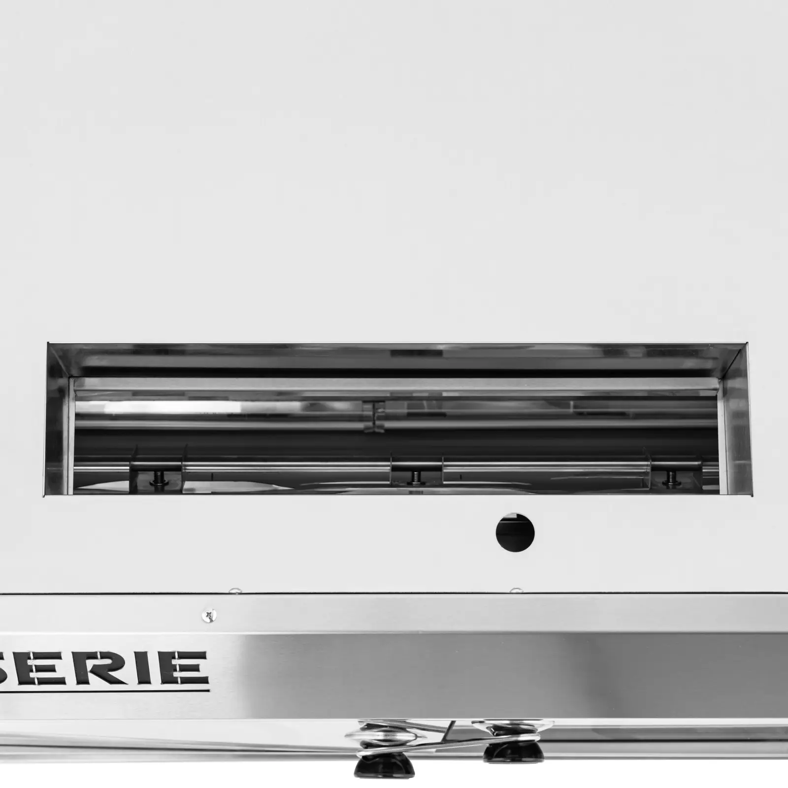 Rôtissoire poulet - à gaz - 4 broches pour 24 poulets - avec éclairage et roues - Royal Catering (Plateau d'égouttage: Oui)