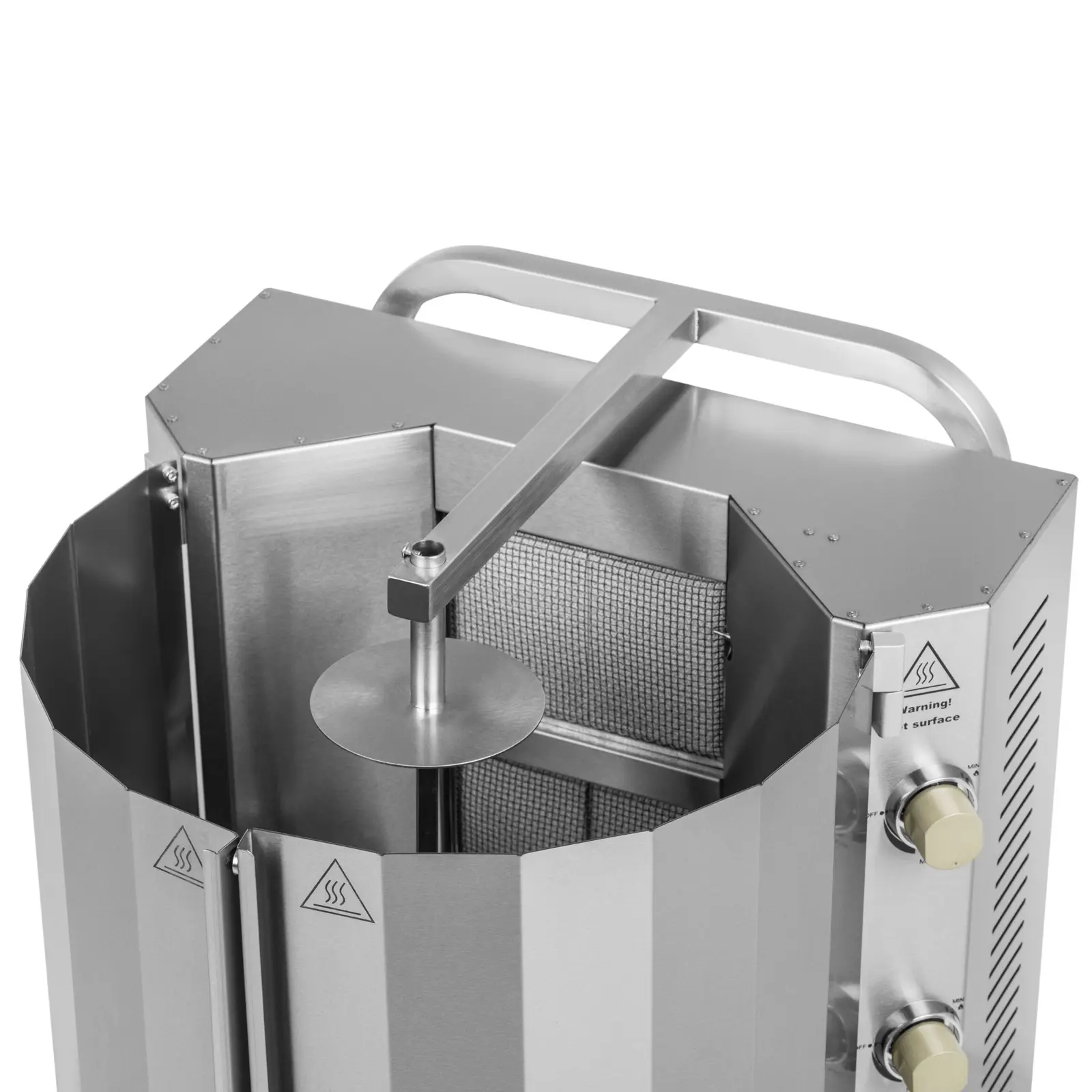 Gas-Dönergrill - für 40 kg FLeisch - 3 Brenner - 12 kW - Royal Catering