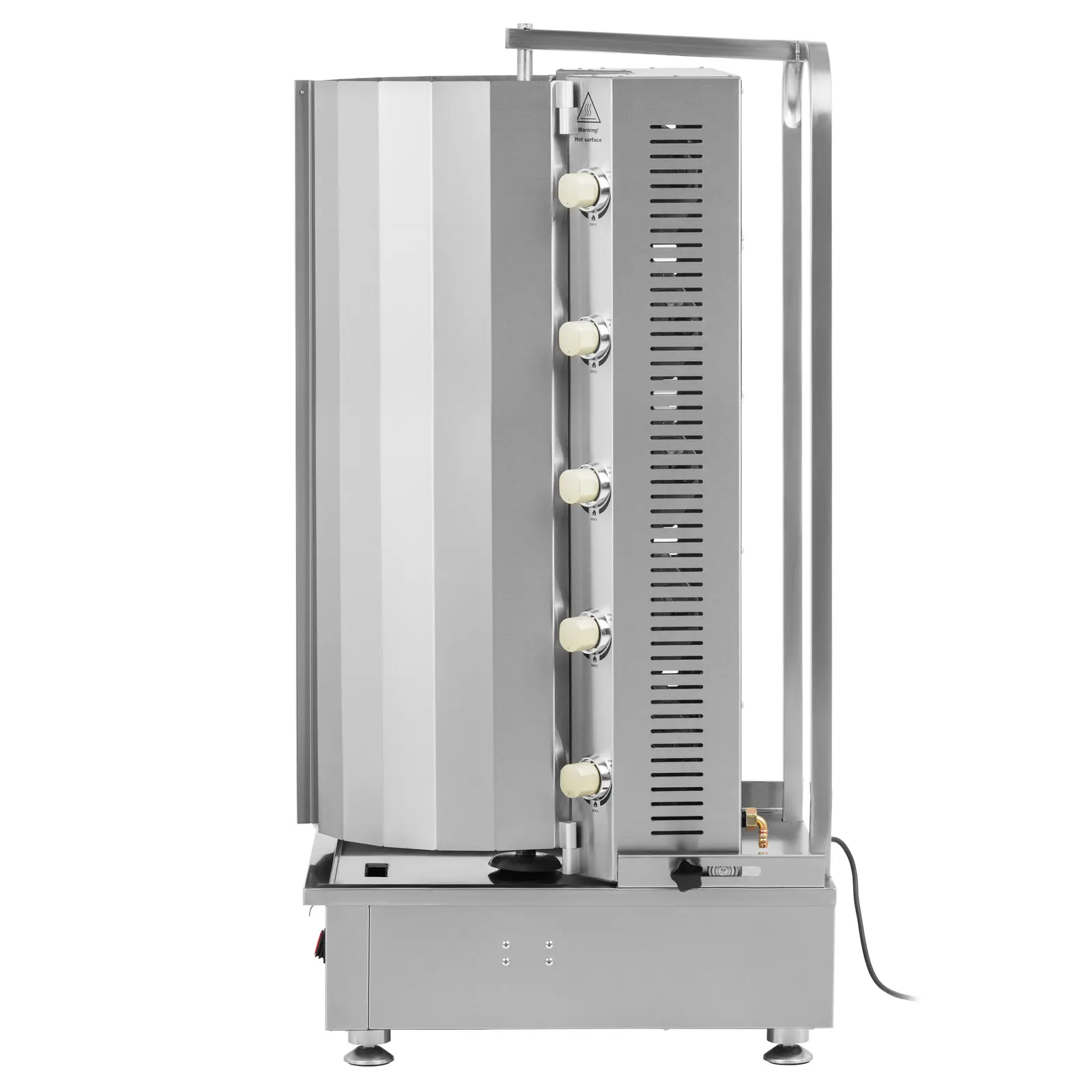 Plynový gril na kebab - pro 80 kg masa - 5 hořáků - 20 kW - Royal Catering (Výkon [W]: 5 x 4000)