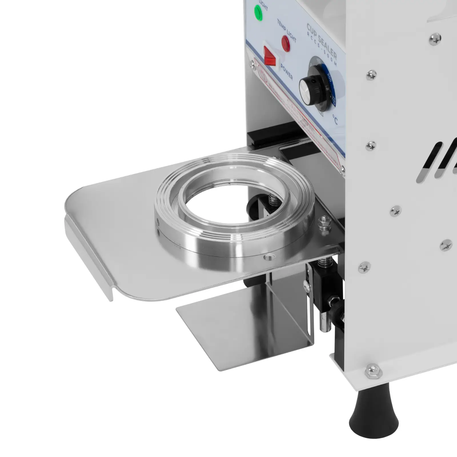 Ruční zatavovací stroj na kelímky - 500 kelímků/h - Ø 95/90 mm - výška max. 180 mm - Royal Catering (Produktivita [ks./h]: 500)