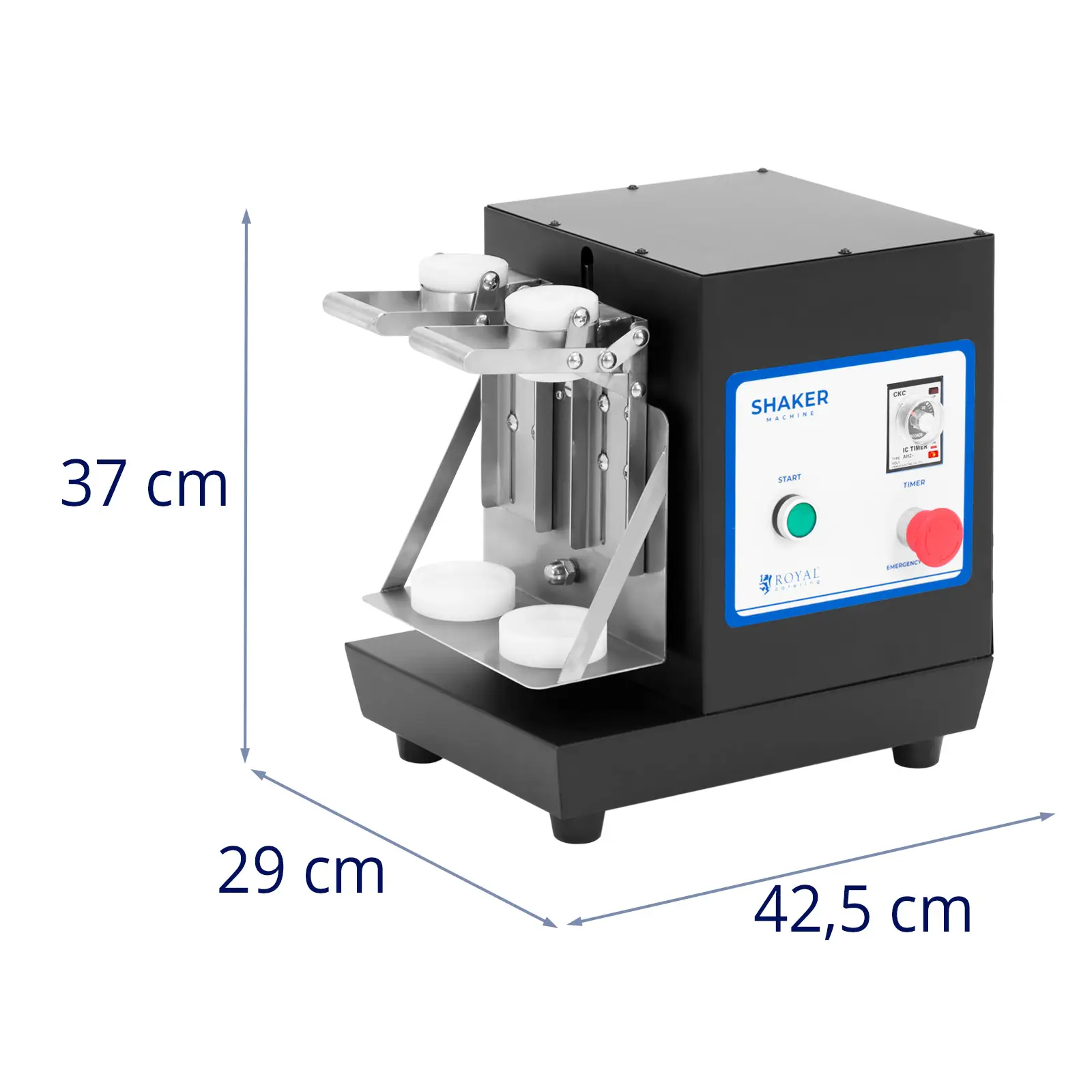 Παρασκευαστής μιλκσέικ - διπλός - 2 x 0,75 l - 240 rpm - ανοξείδωτος χάλυβας - μαύρο - Royal Catering