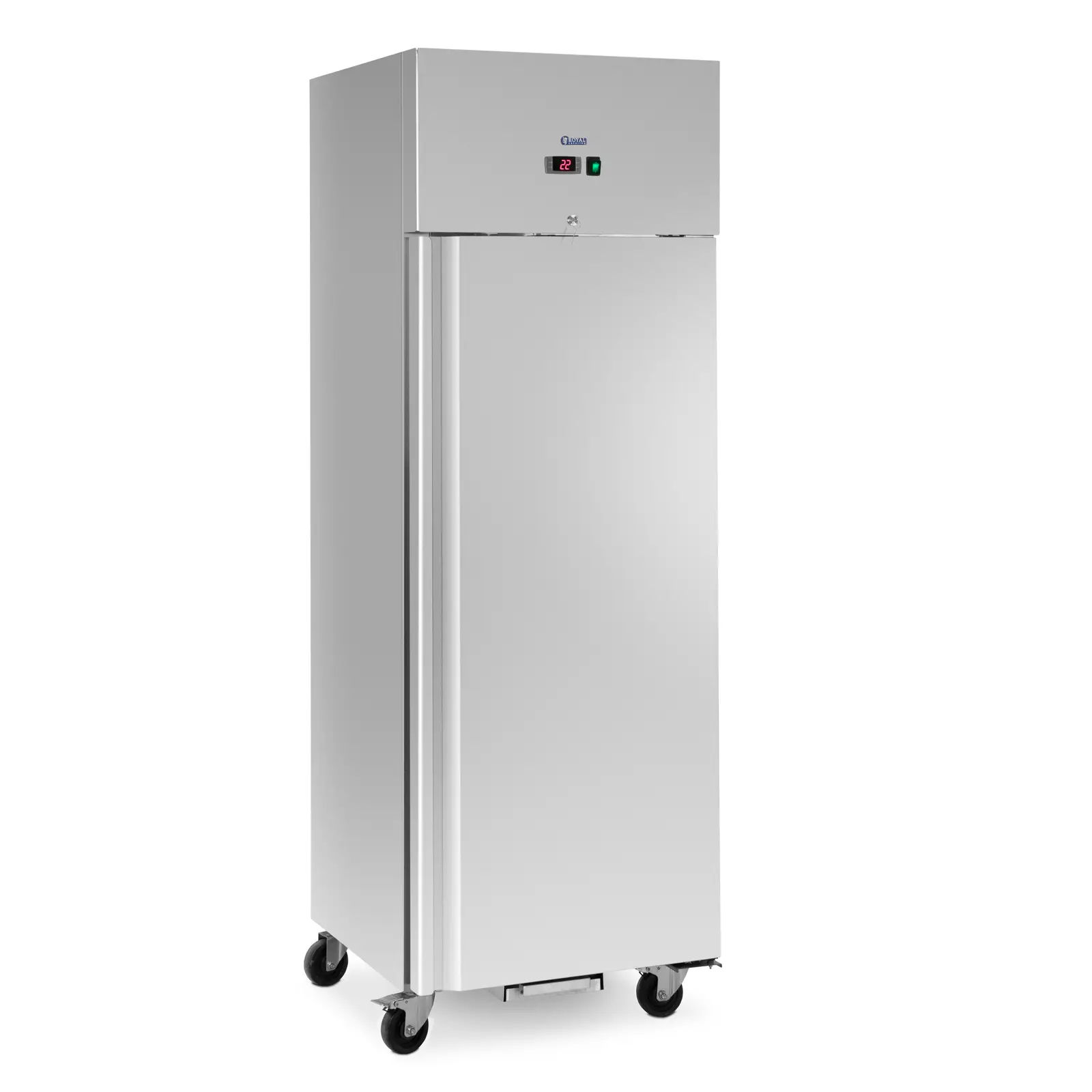 Armário refrigerado - 351 l - aço inoxidável - 1 porta - 4 rodas - bloqueável - Royal Catering