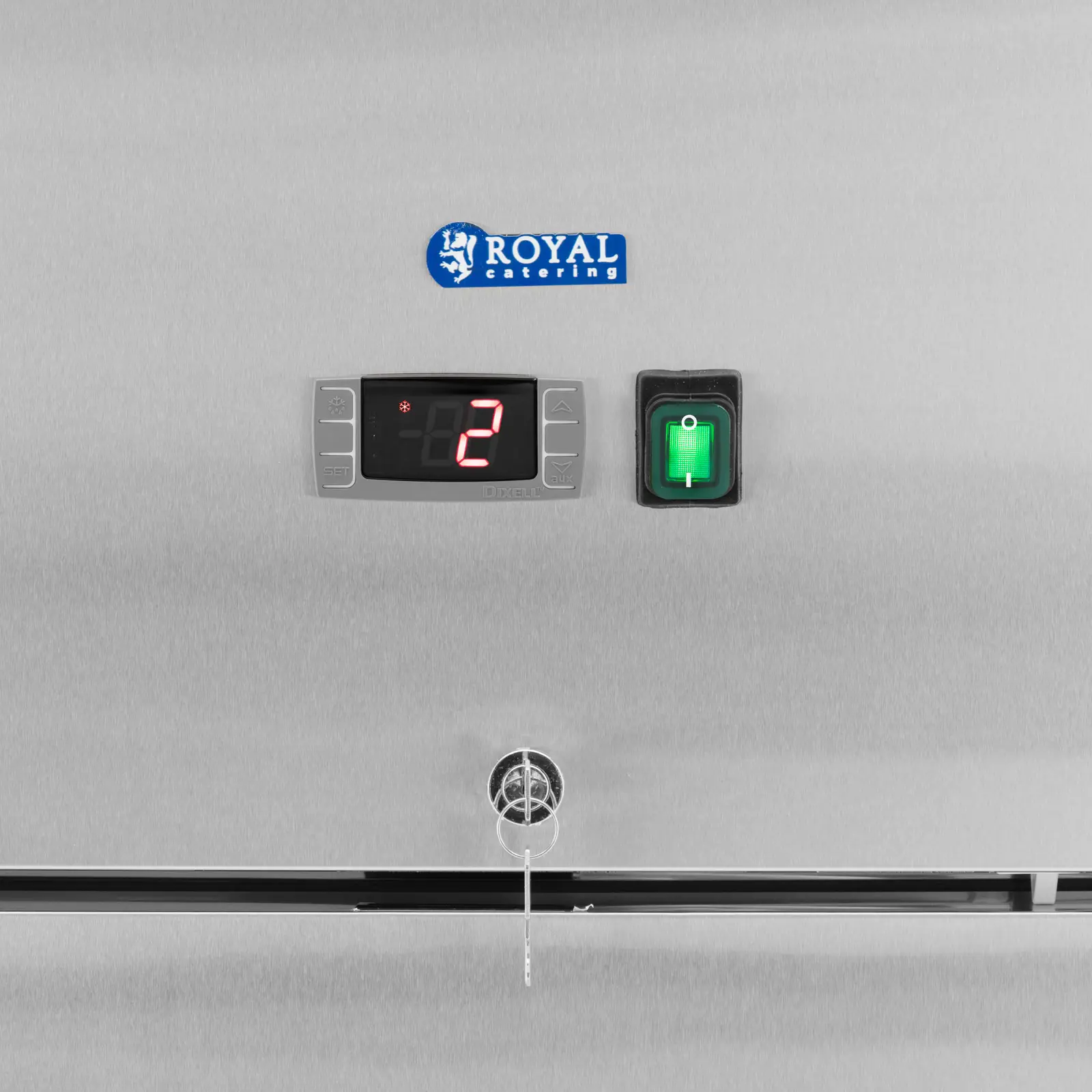 Refrigerador para gastronomía - 750 L - acero inoxidable - 1 puerta - 4 ruedas - Royal Catering