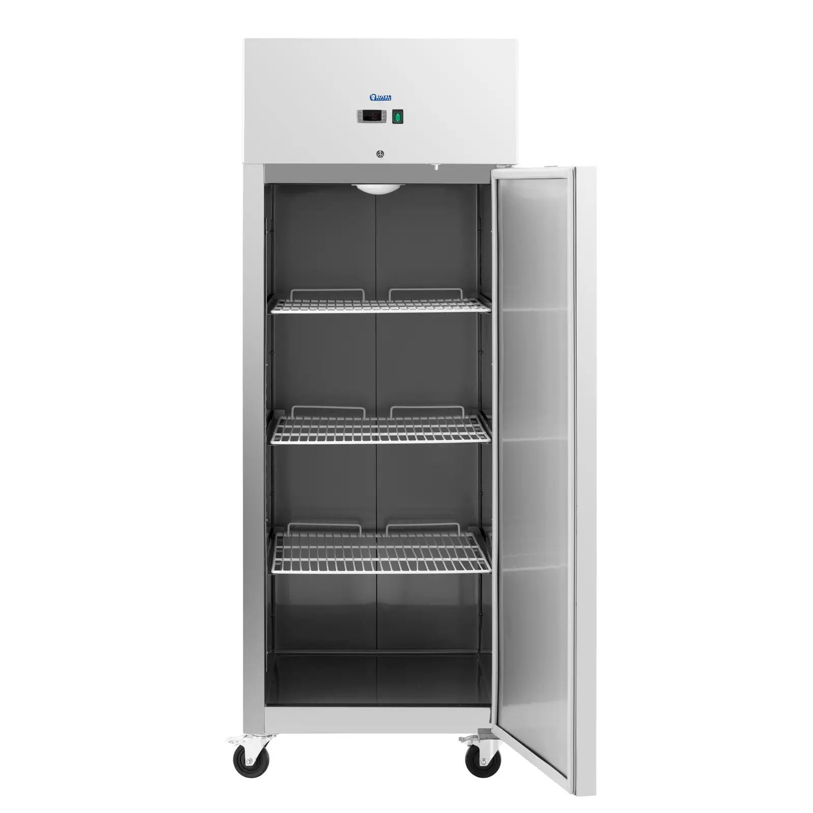 Gastro lednice - 750 l - ušlechtilá ocel - 1 dveře - 4 kolečka - Royal Catering (Frekvence [Hz]: 50)