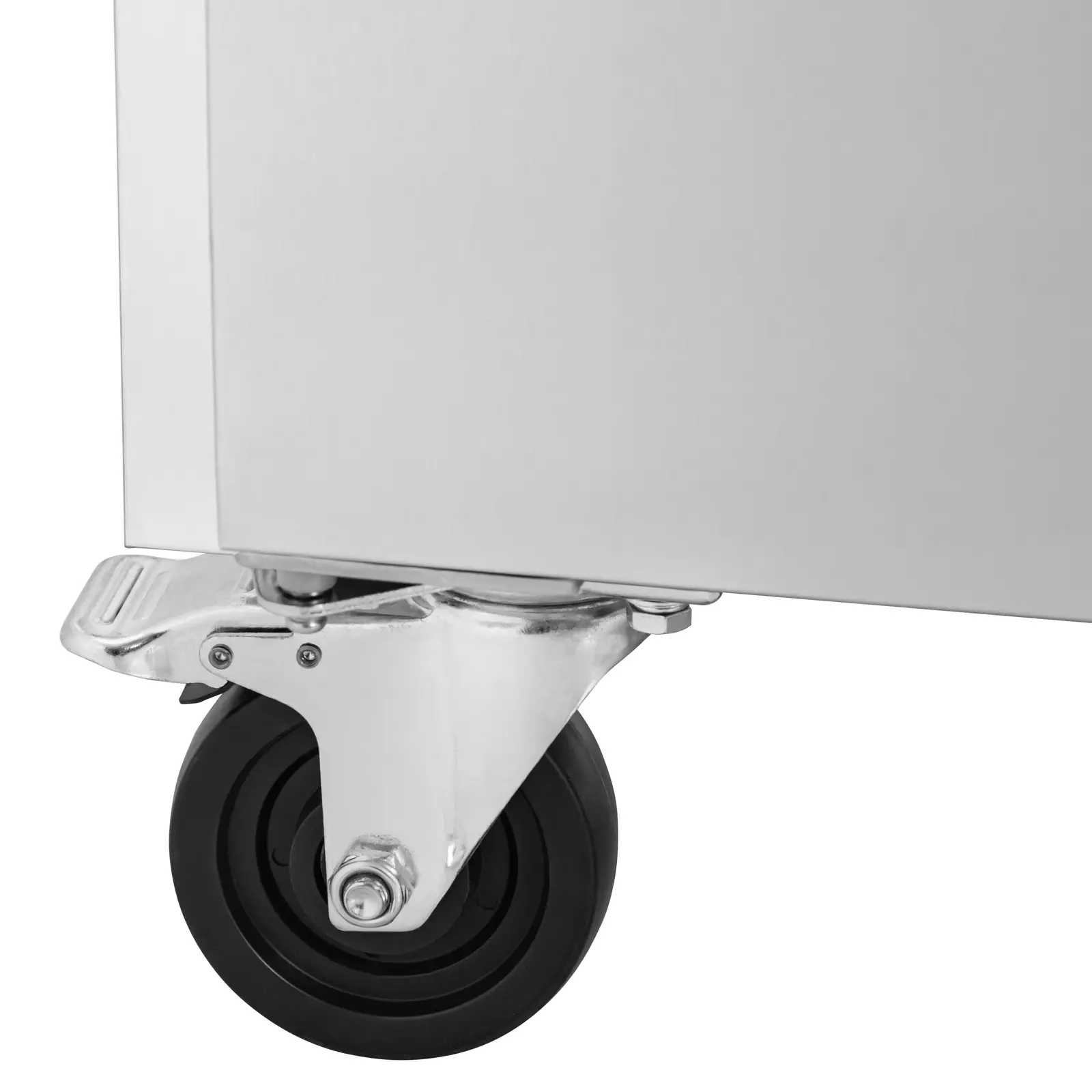 Frigider mobil Saladette - 550 l - 4 compartimente - 223 x 70 cm - clasa B - oțel inoxidabil - Royal Catering (Termostat: Da)