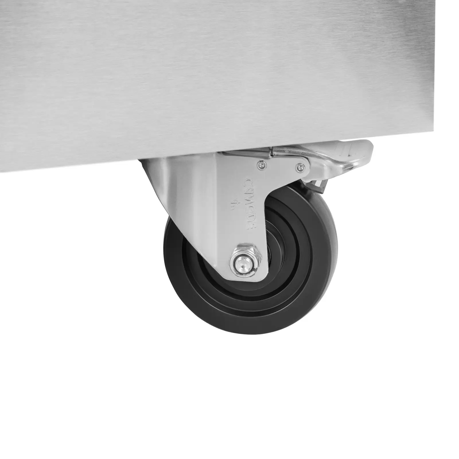Frigider Saladette mobil - 390 l - 2 compartimente - 7 sertare - 202 x 80 cm - clasa B - oțel inoxidabil - Royal Catering (Dezghețare automată: Da)