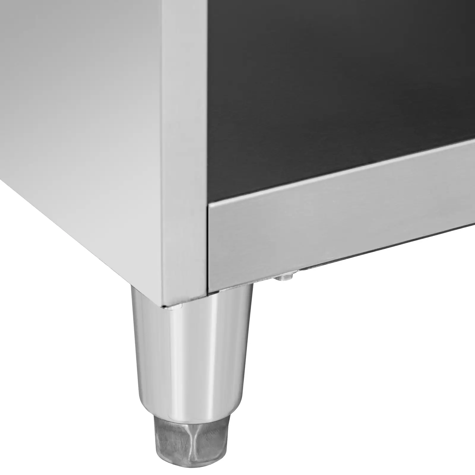 Cuisinière à induction - avec partie inférieure ouverte - 6 zones de cuisson - 25,5 kW - jusqu'à 260 °C - inox - Royal Catering (Pieds en caoutchouc: Oui)