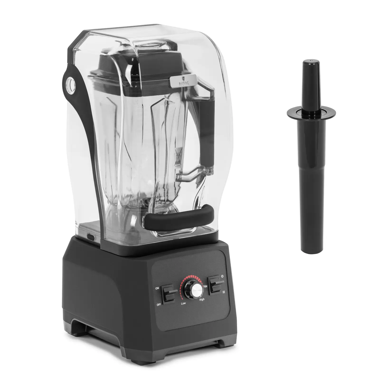 Blender silențios cu incintă fonică - 1680 W - 2,5 l - funcție de pulsare - 24.500 rpm - Royal Catering