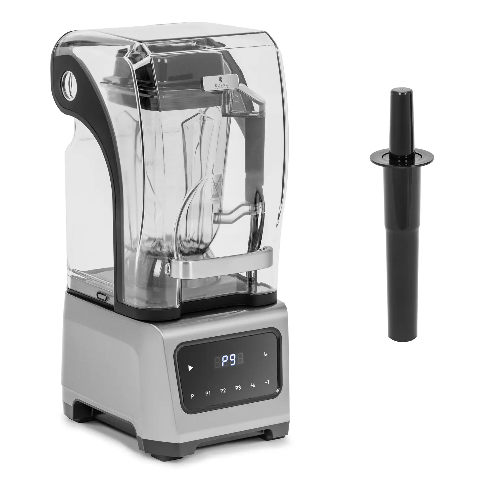 Mixeur blender avec capot antibruit - 1 680 W - 2,5 l - Écran numérique - Fonction pulse - 24 500 tr/min - Royal Catering