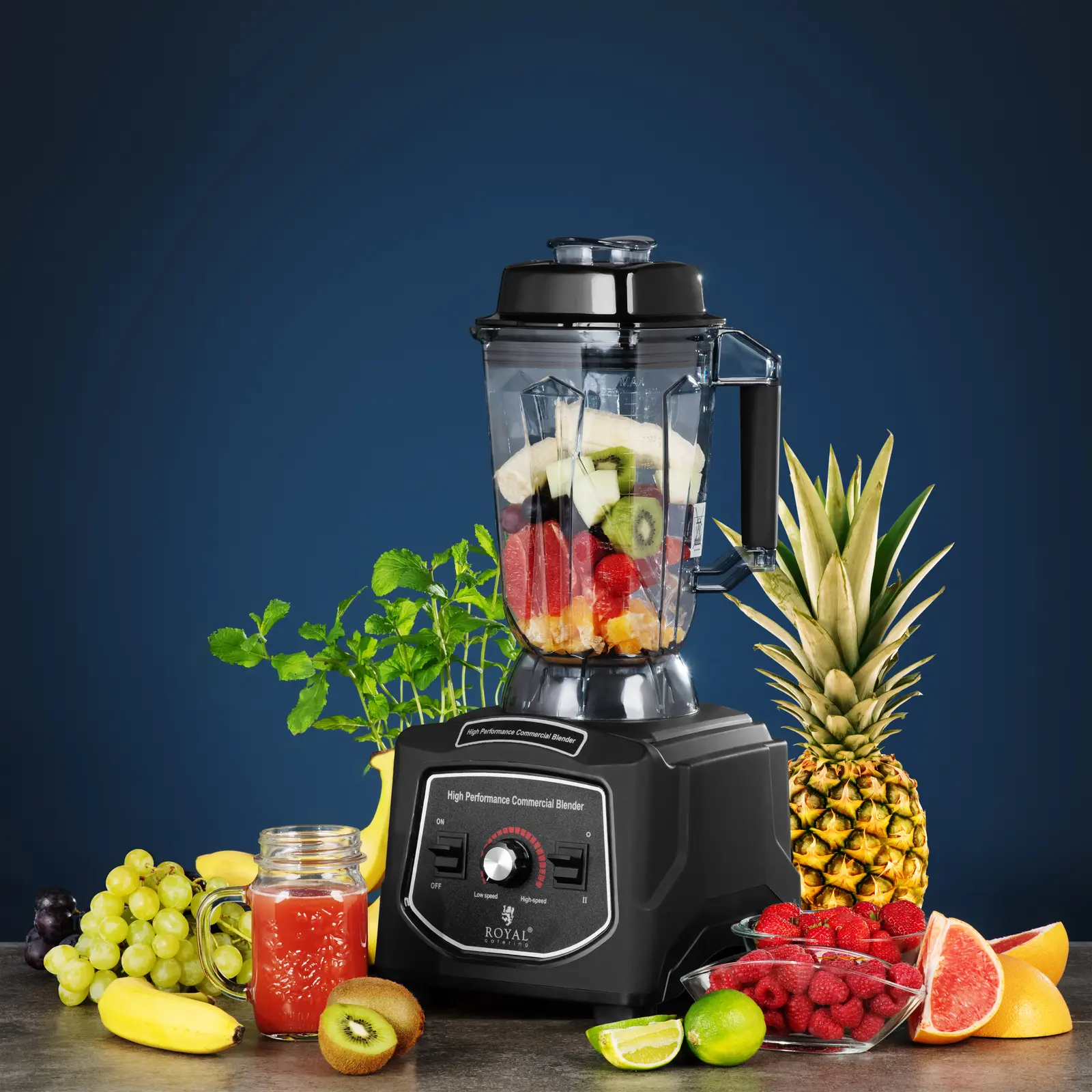 Mixeur blender - 1 680 W - 2,5 l - Fonction pulse - 24 500 tr/min - Royal Catering (Volume: 2.5 l)