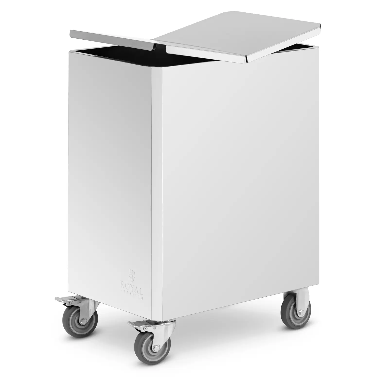 Vozík na mouku - ušlechtilá ocel - 150 l - 60,5 x 40,5 x 79 cm - Royal Catering