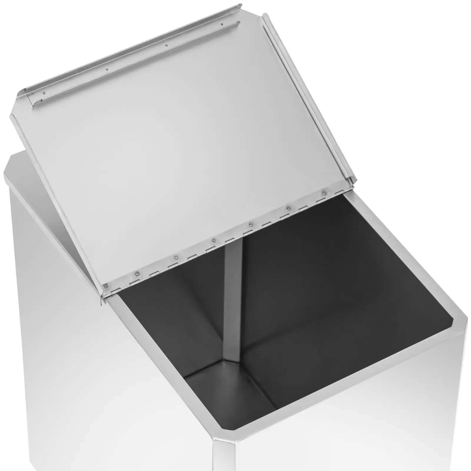 Vozík na mouku - ušlechtilá ocel - 150 l - 60,5 x 40,5 x 79 cm - Royal Catering (Kolečka: Ano)