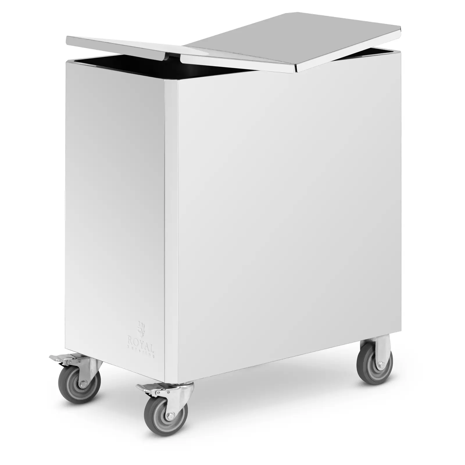 Flour Storage Trolley - stainless steel - 18 l - 70.5 x 40.5 x 79 cm - Royal Catering