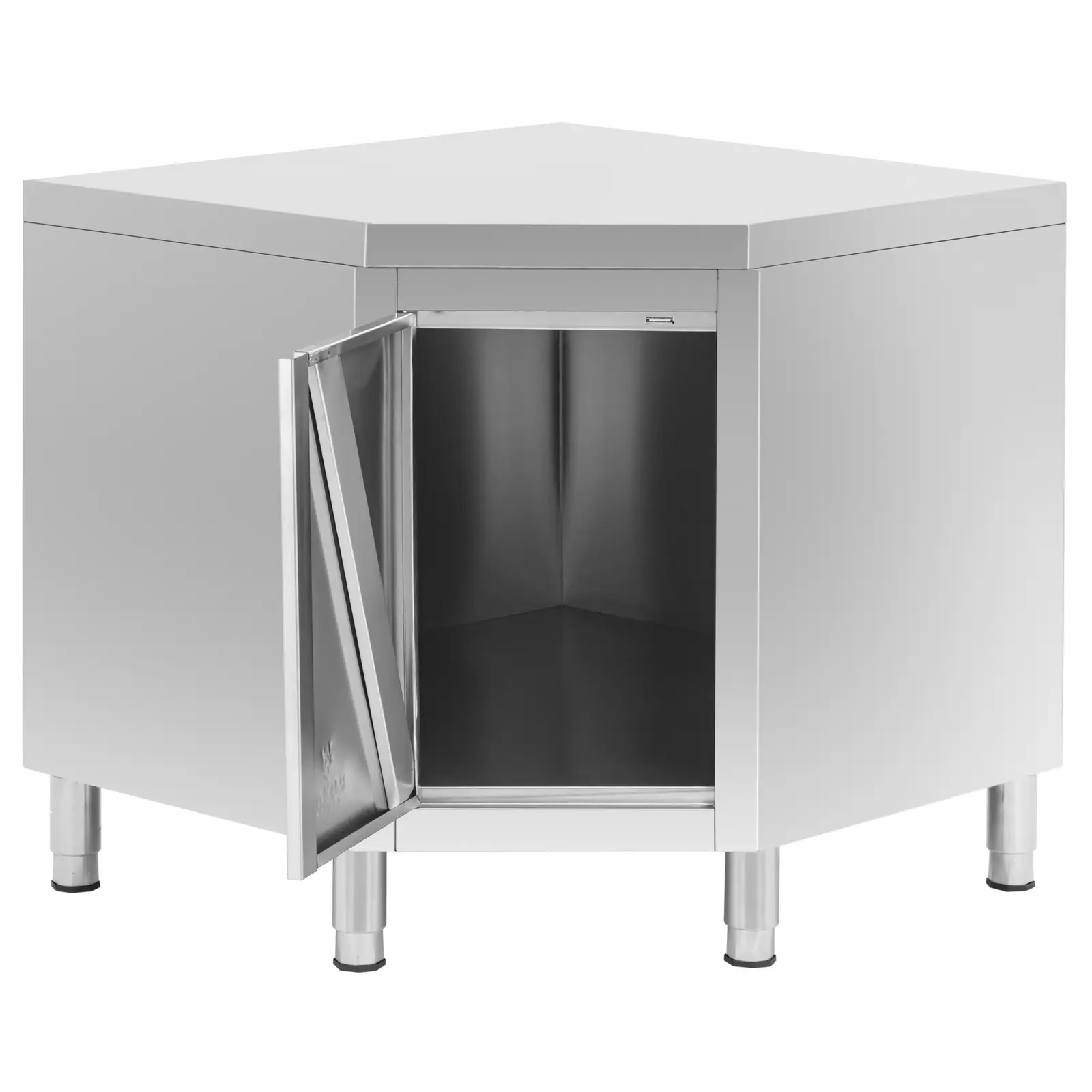 Rohová skříň z ušlechtilé oceli - 90 x 90 cm - Royal Catering (Ochrana proti stříkání: Ne)