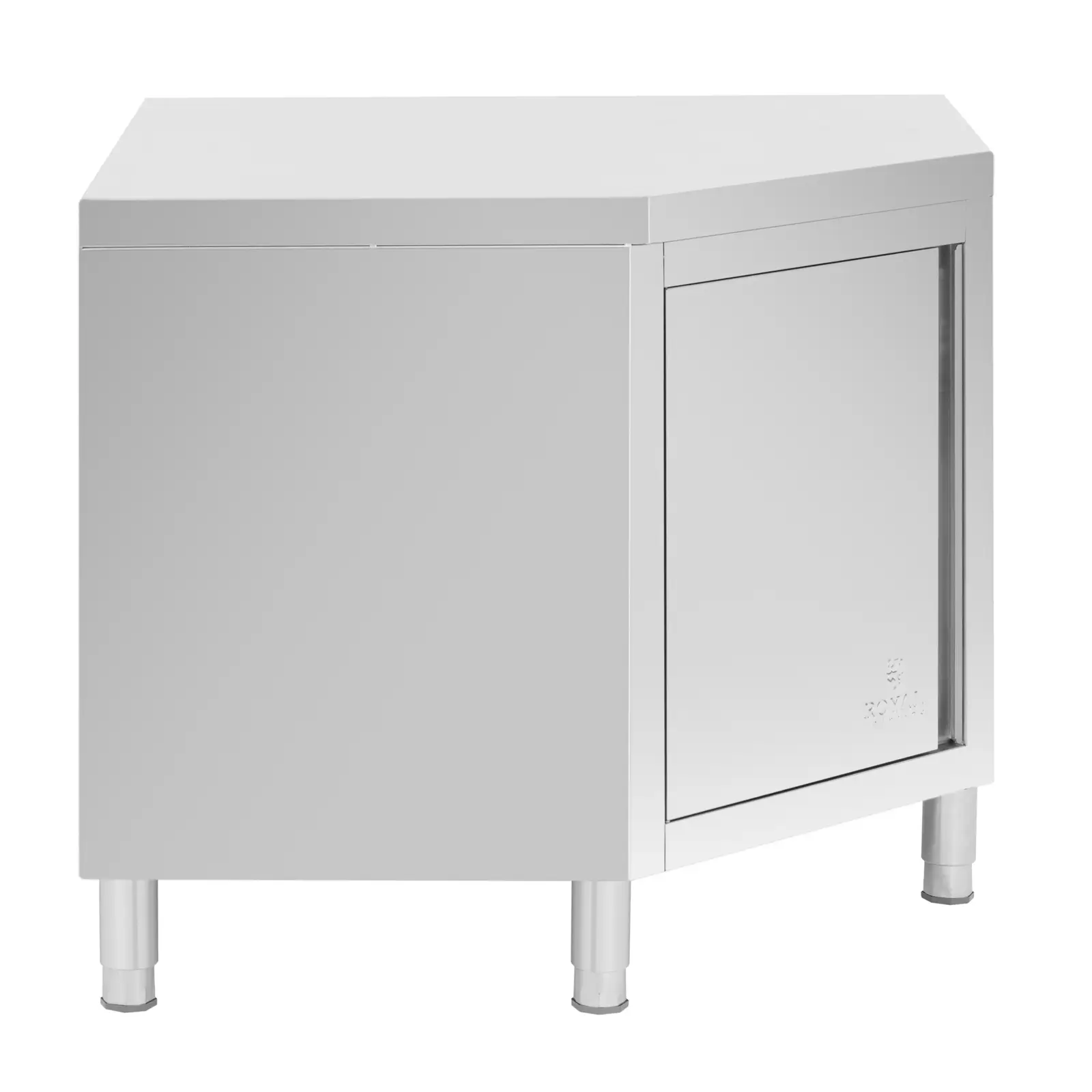 Mueble esquinero de acero inoxidable - 100 x 60 cm - Royal Catering