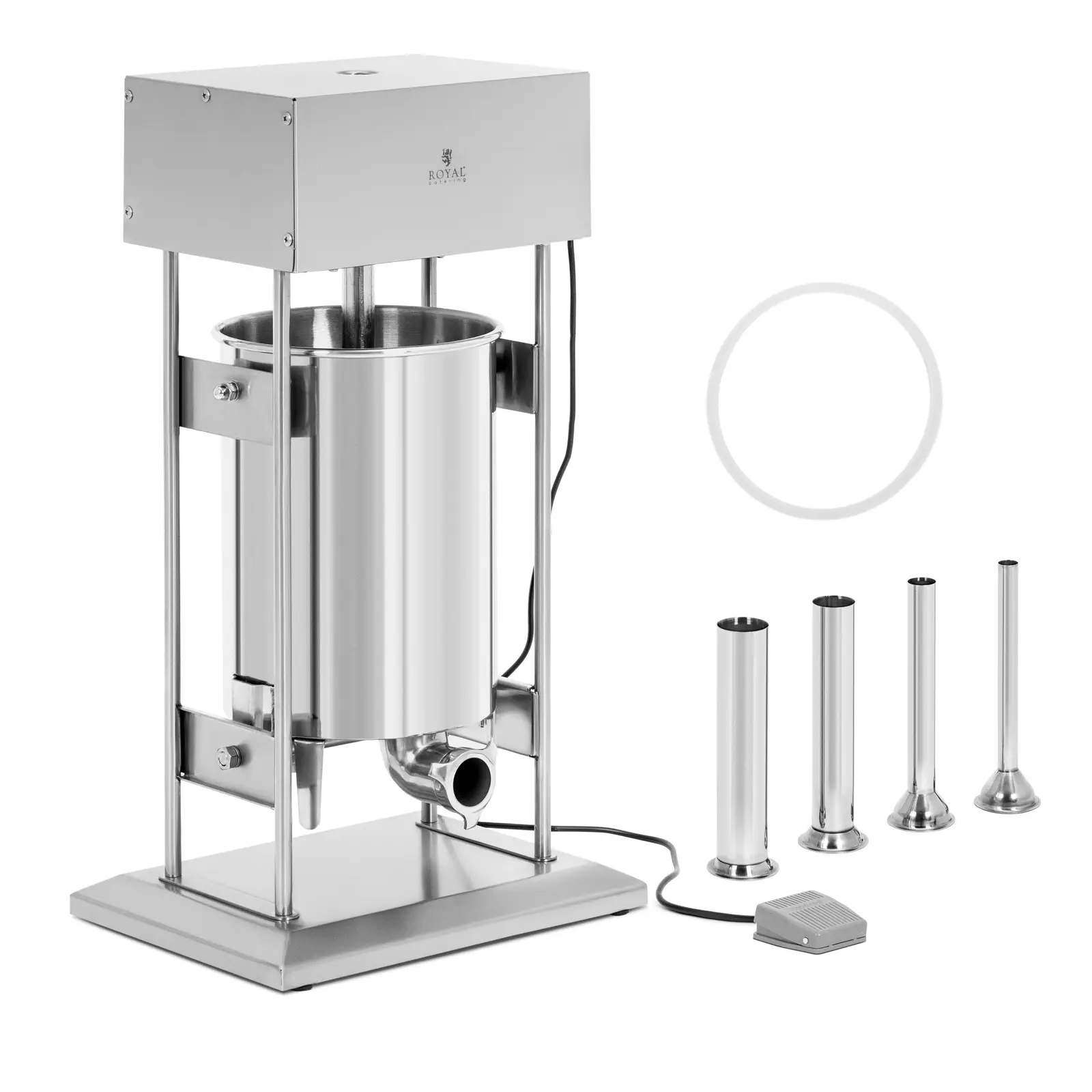 Sausage Stuffer - 20 L - electric 4 filling tubes - Royal Catering