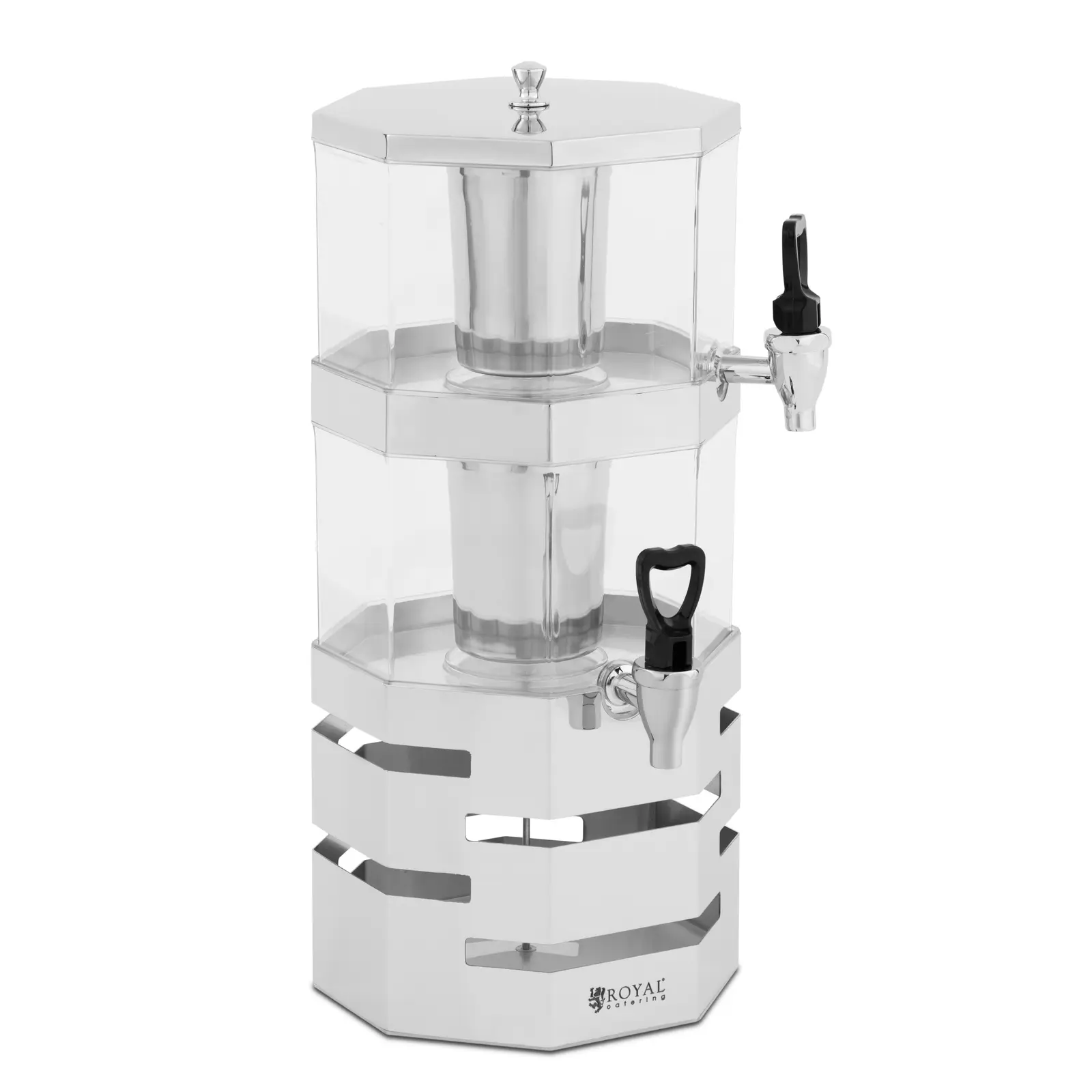 Dispensador de bebidas frías - 2 x 4 L - sistema de enfriamiento - Royal Catering