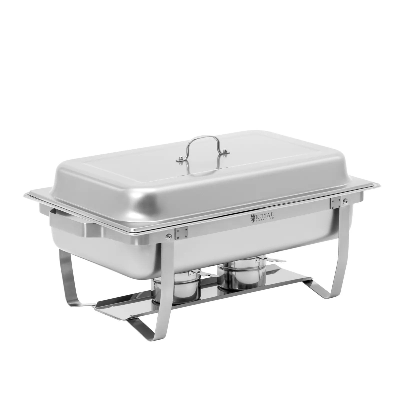 Chafing Dish - sett med 4 - GN 1/1 - 4 x 7,5 l - 2 drivstoffbeholdere - Royal Catering