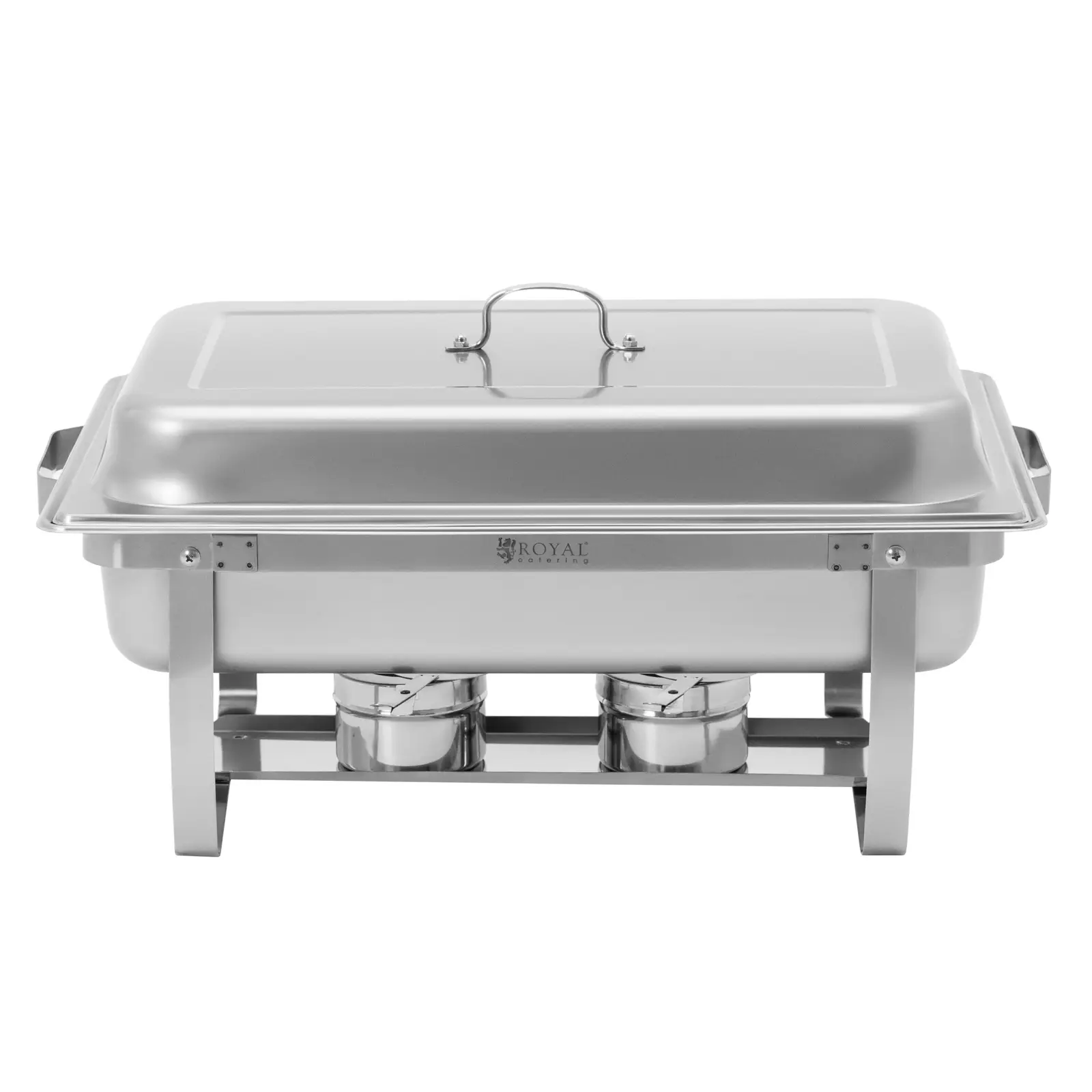 Chafing dish - sada 4 ks - GN 1/1 - 4 x 7,5 l - 4 nádoby na palivo - Royal Catering (Materiál: Ušlechtilá ocel)