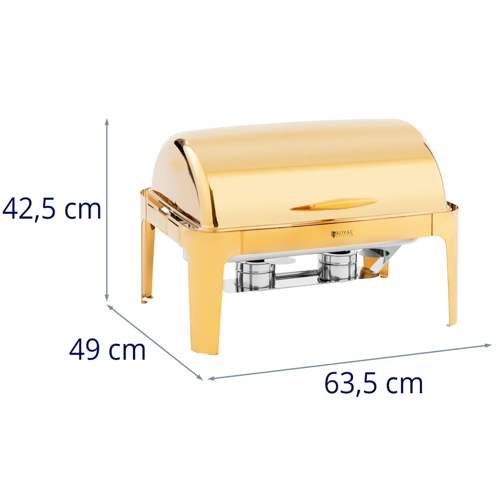 Chafing dish - GN 1/1 - 9 l - 2 bruleurs à pâte - Royal Catering