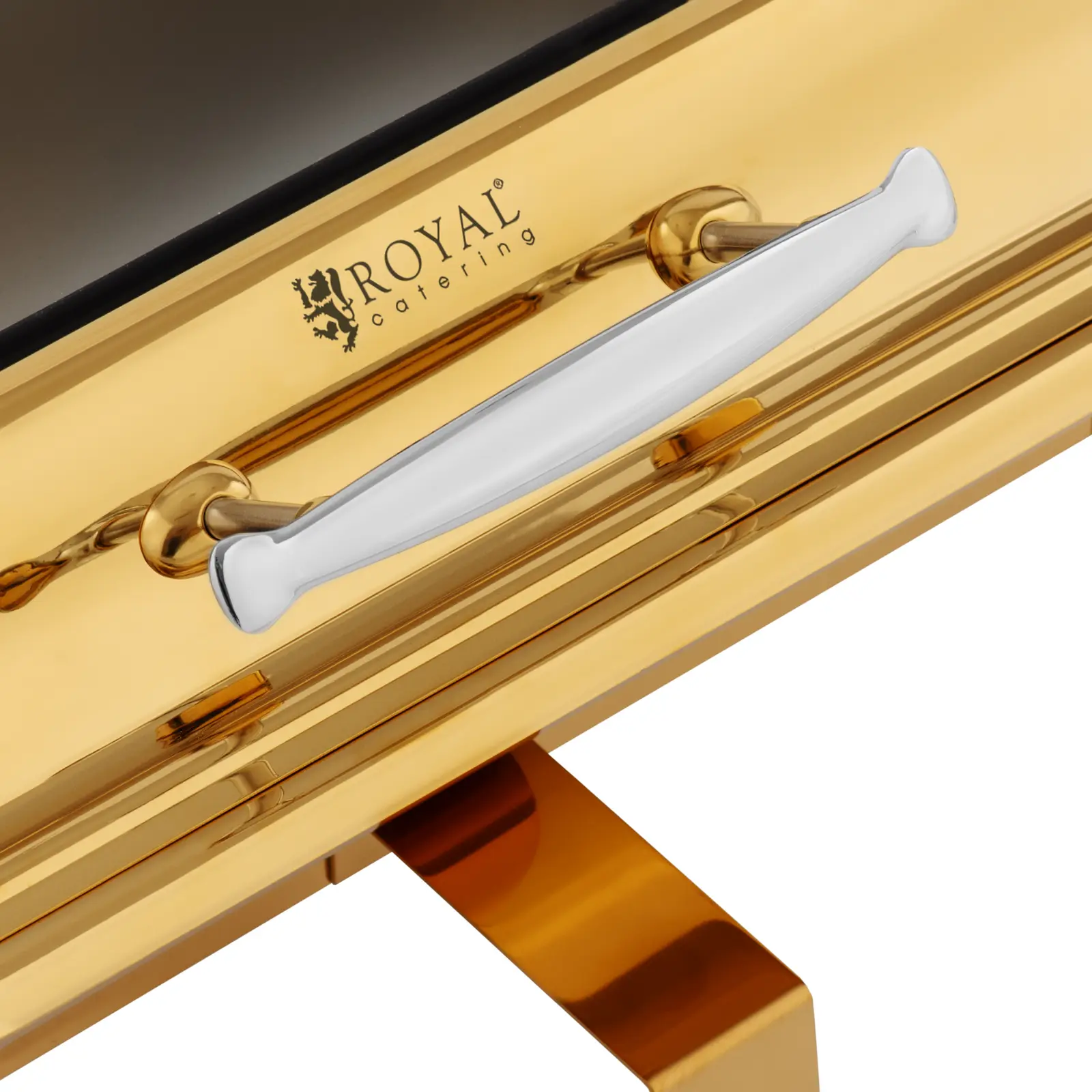 Chafing dish - GN 1/1 - 9 l - 2 nádoby na palivo - s průzorem - Royal Catering (Držáky paliva: Ano)