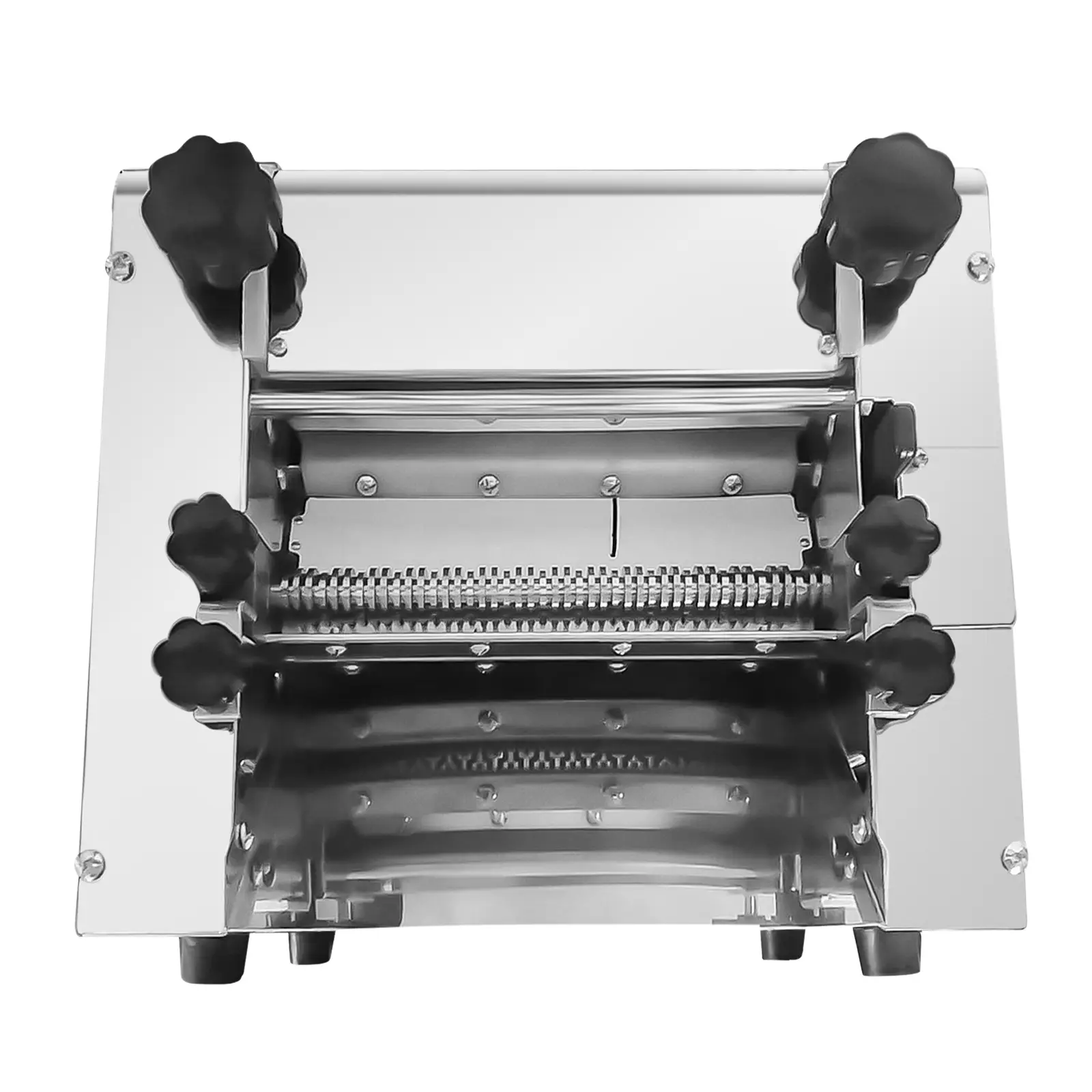 Mașină electrică pentru paste - 28 cm - grosime aluat de 1 până la 14 mm - Royal Catering (Culoare: Argint)