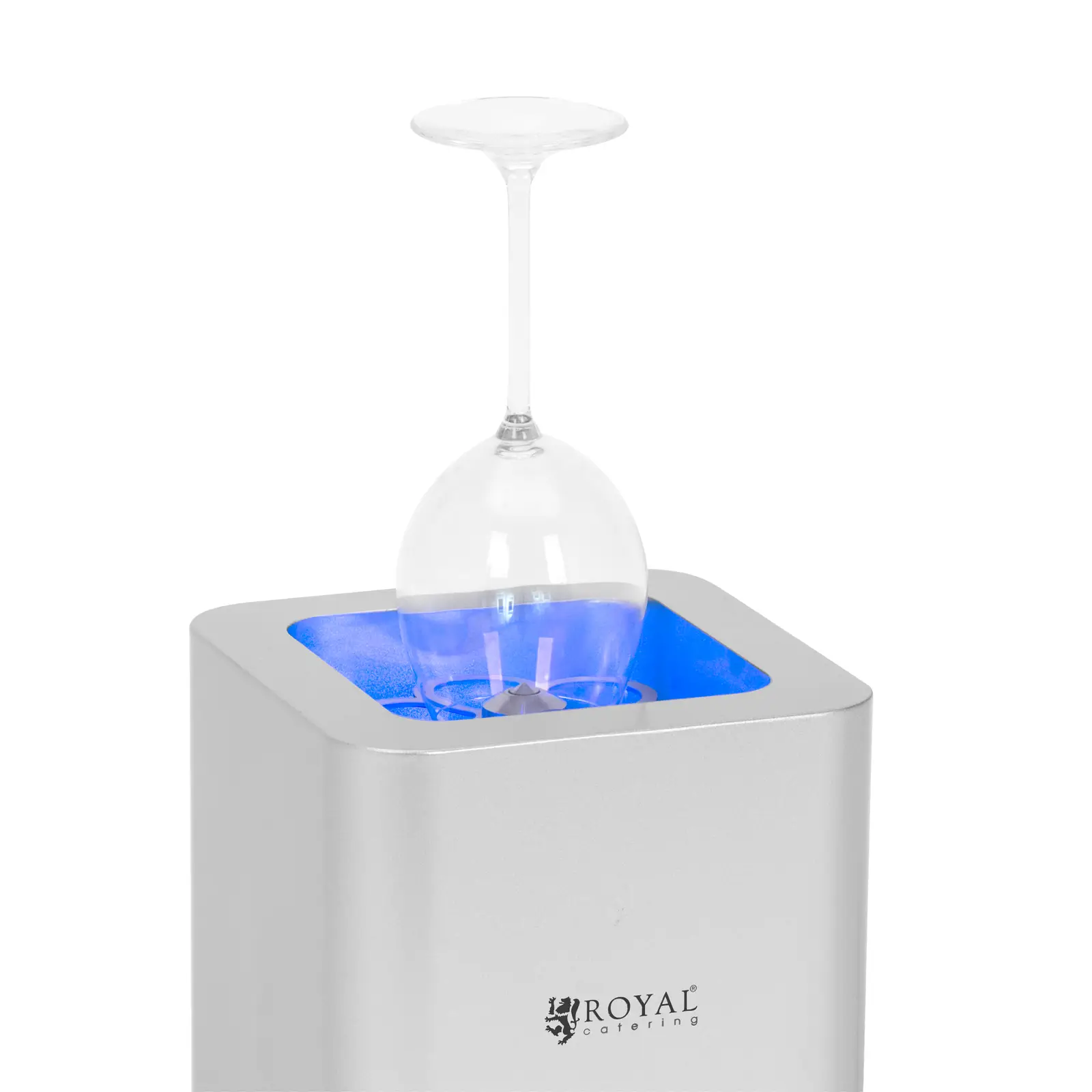 B-zboží Zmrazovač sklenic s LED - ušlechtilá ocel / hliník - Royal Catering (Průměr sklenice: 10 cm)