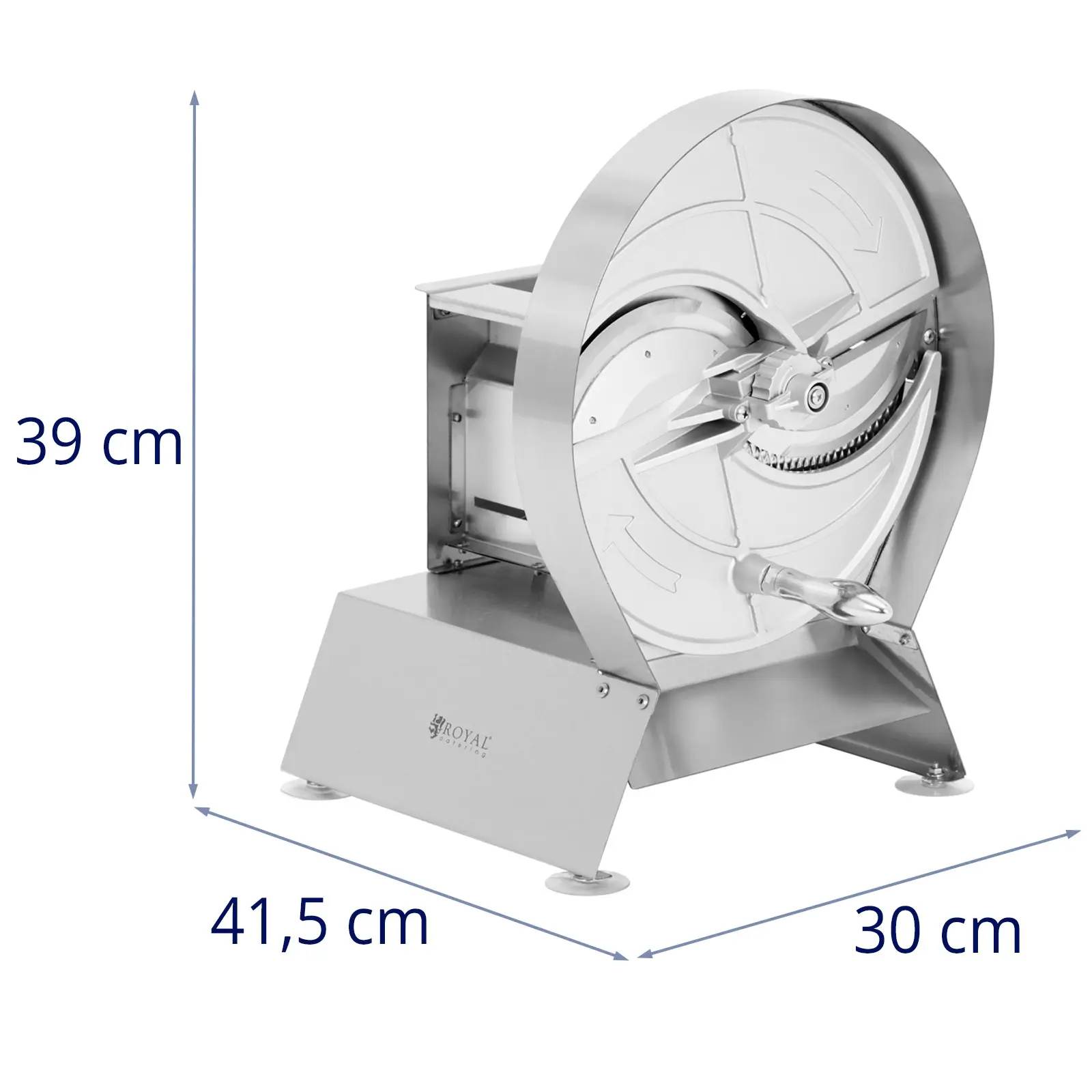 Trancheuse à jambon et légumes - manuelle - 215 mm - jusqu'à 15 mm - Royal Catering (Diamètre de la lame de scie [mm]: 145)